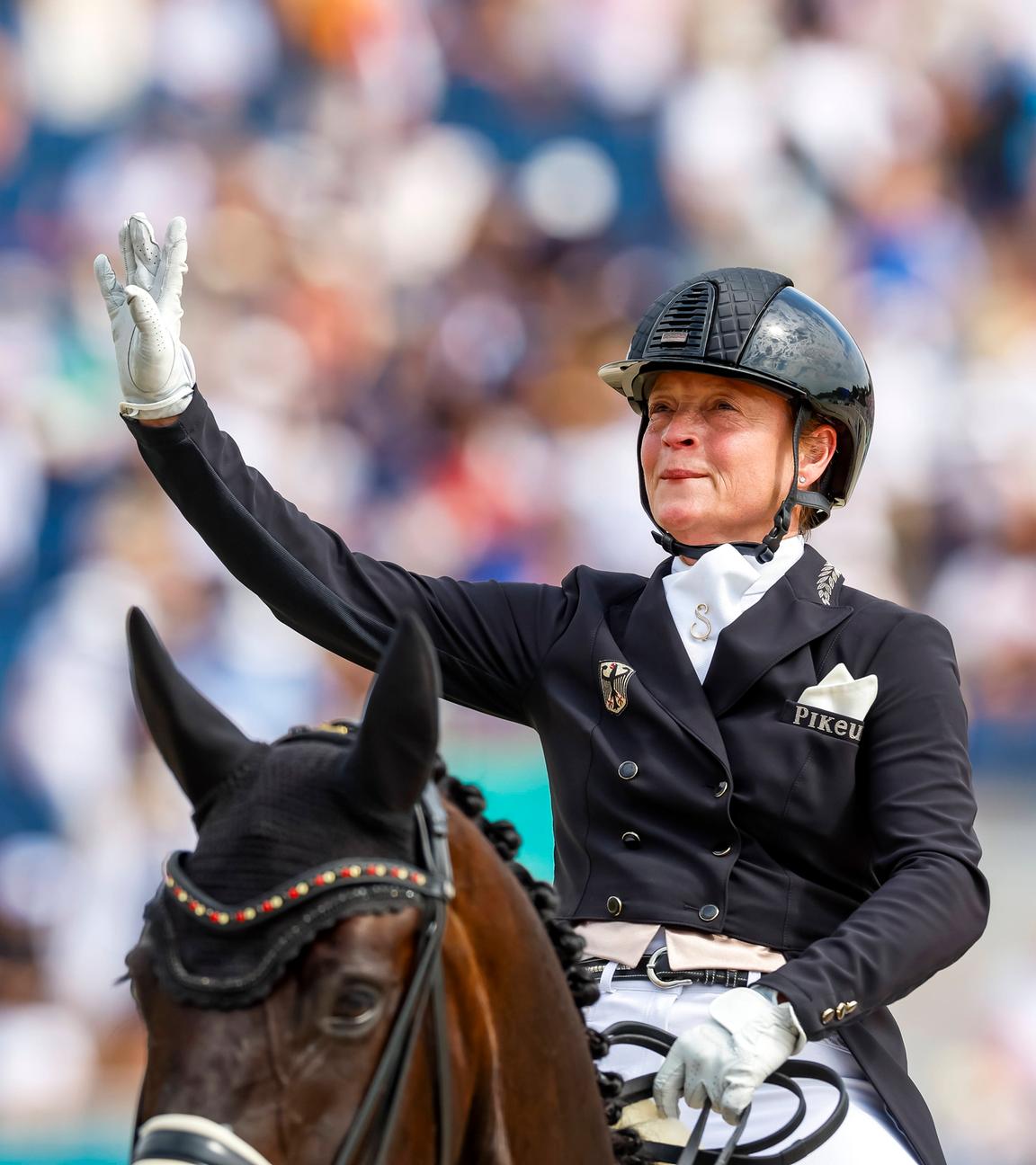 Die deutsche Dressurreiterin Isabell Werth auf dem Pferd Wendy