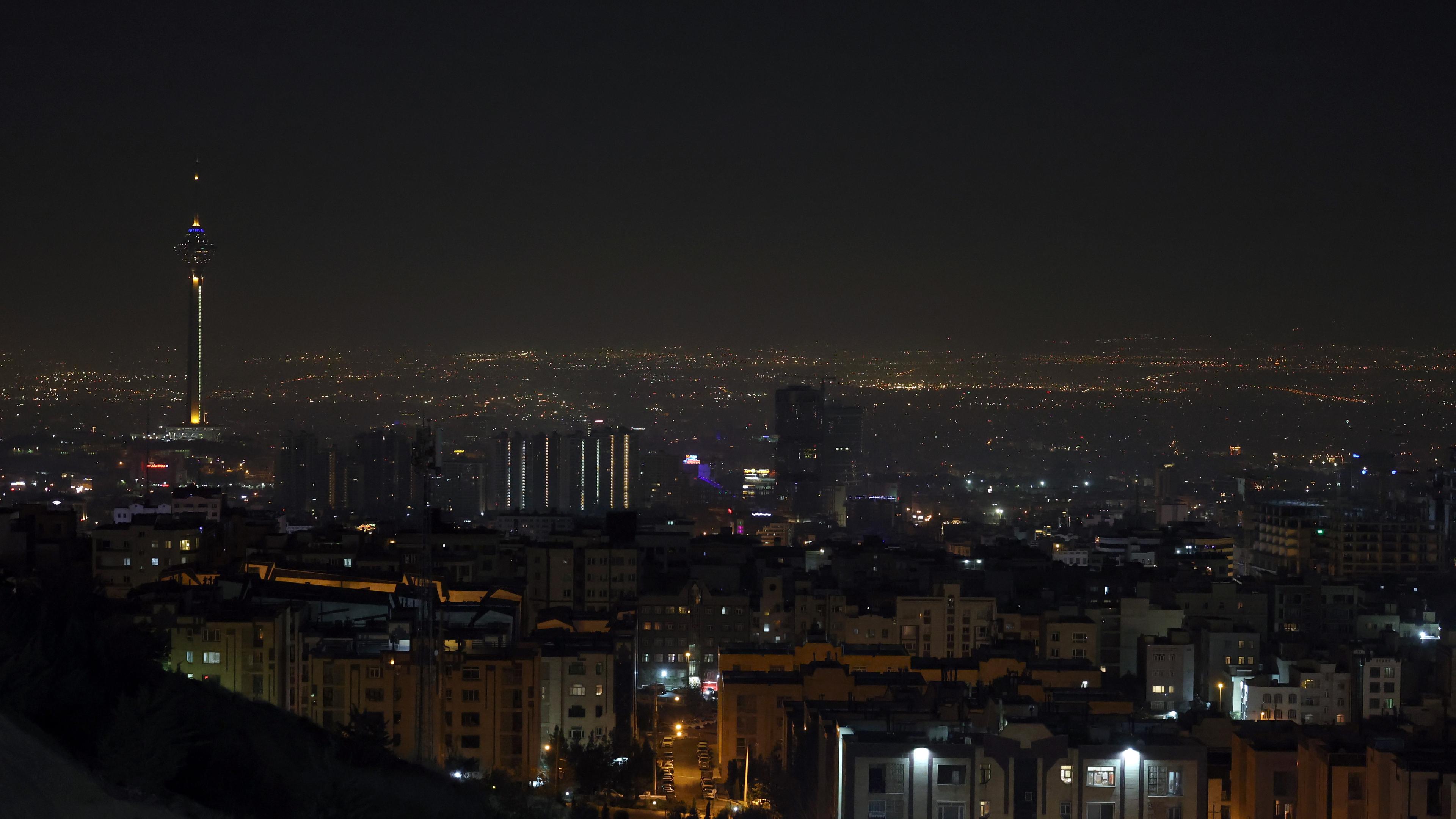 Eine Gesamtansicht der Hauptstadt Teheran, Iran, Anfang 26. Oktober 2024.