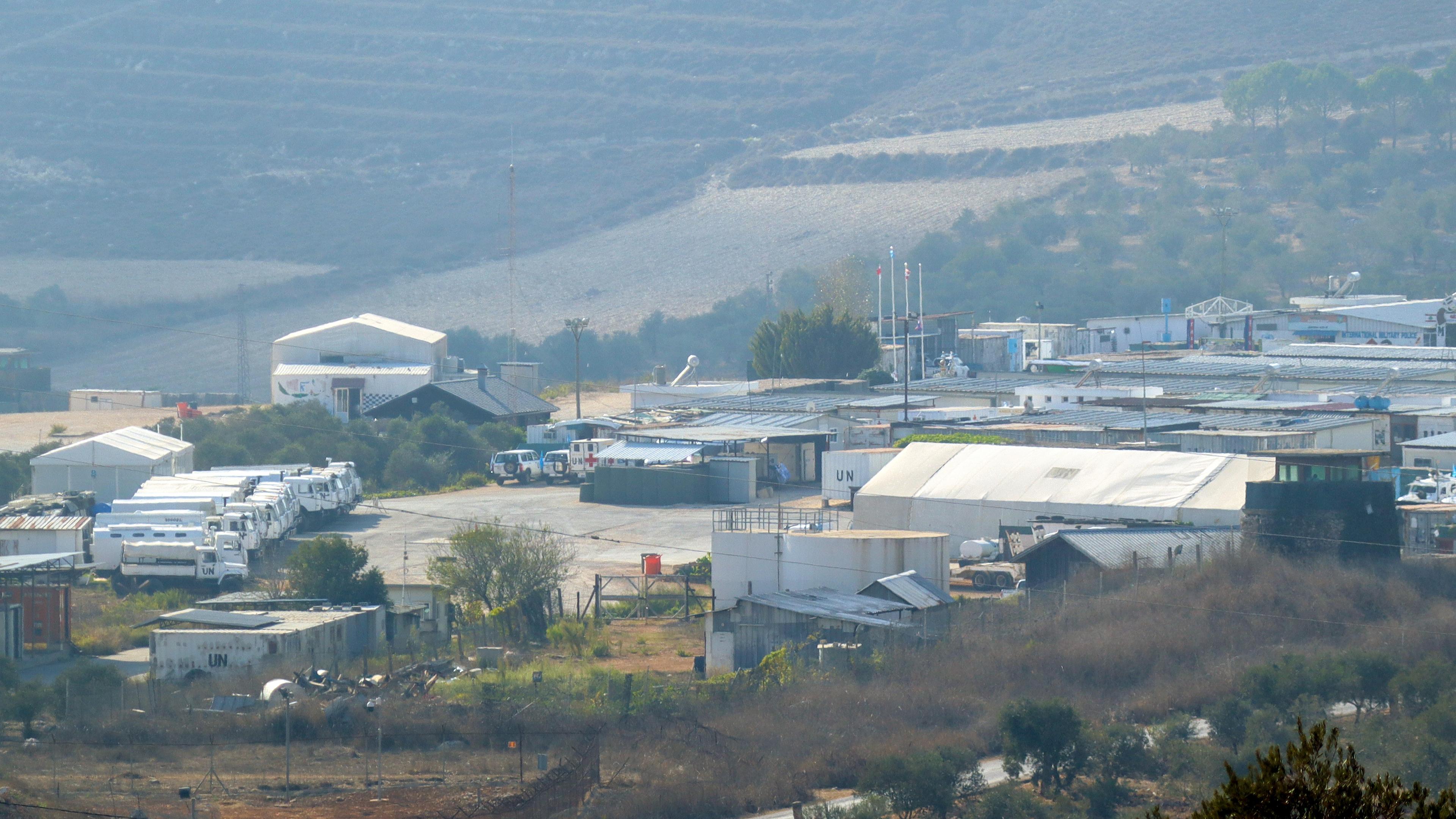 The base of the United Nations Interim Forces in Lebanon (UNIFIL) in Ebel El Saqi Marjeyoun District, southern Lebanon, 10 October 2024.