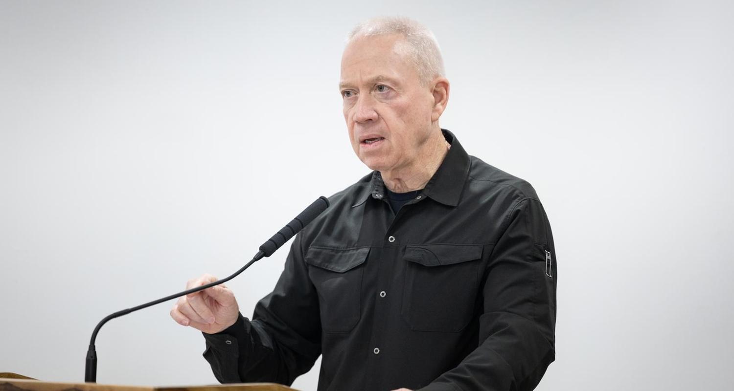 Joav Galant, Verteidigungsminister von Israel, spricht auf der Konferenz der Präsidenten im Hauptquartier des Verteidigungsministeriums in Tel Aviv.