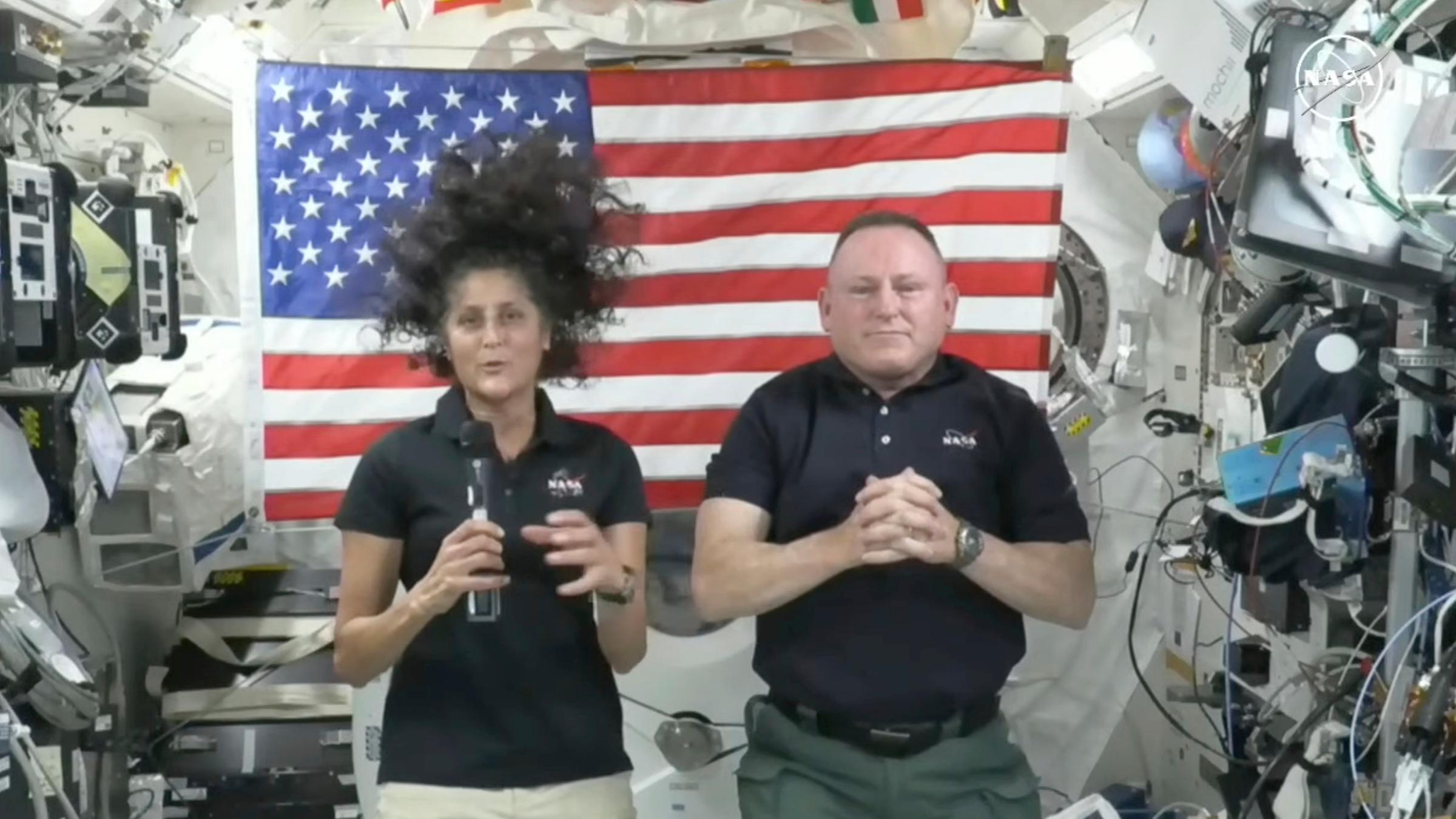 Die Astronauten Suni Williams und Barry Wilmore auf der ISS