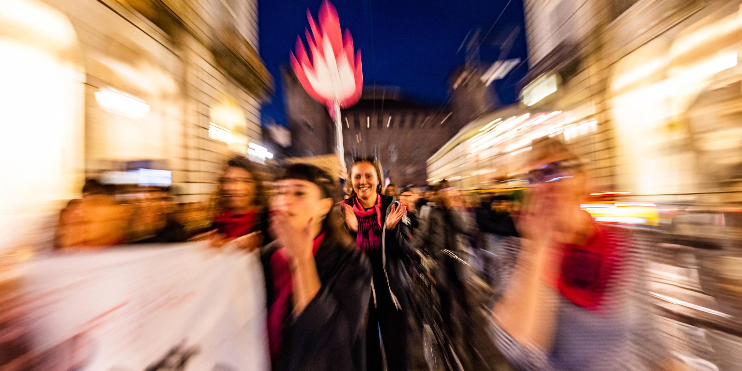 Frauen demonstrieren in Italien