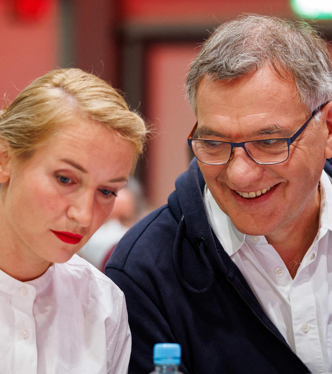 Jan van Aken und Ines Schwerdtner am 19.10.2024.