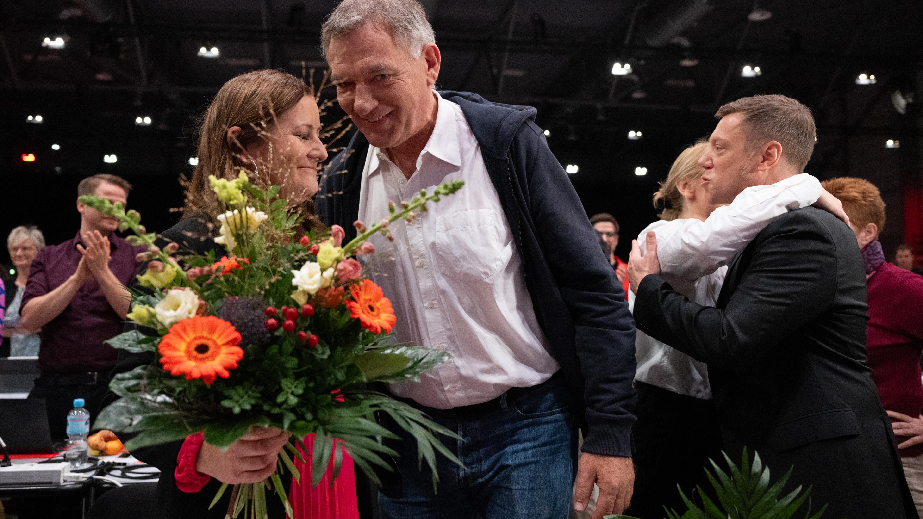 Jan van Aken und Ines Schwerdtner am 19.10.2024.