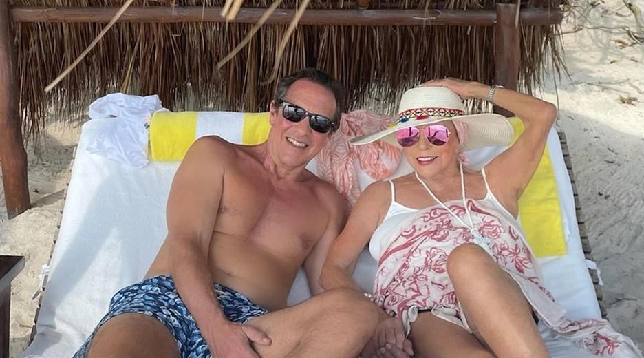 Joan Collins mit Ehemann im Mexiko-Urlaub 