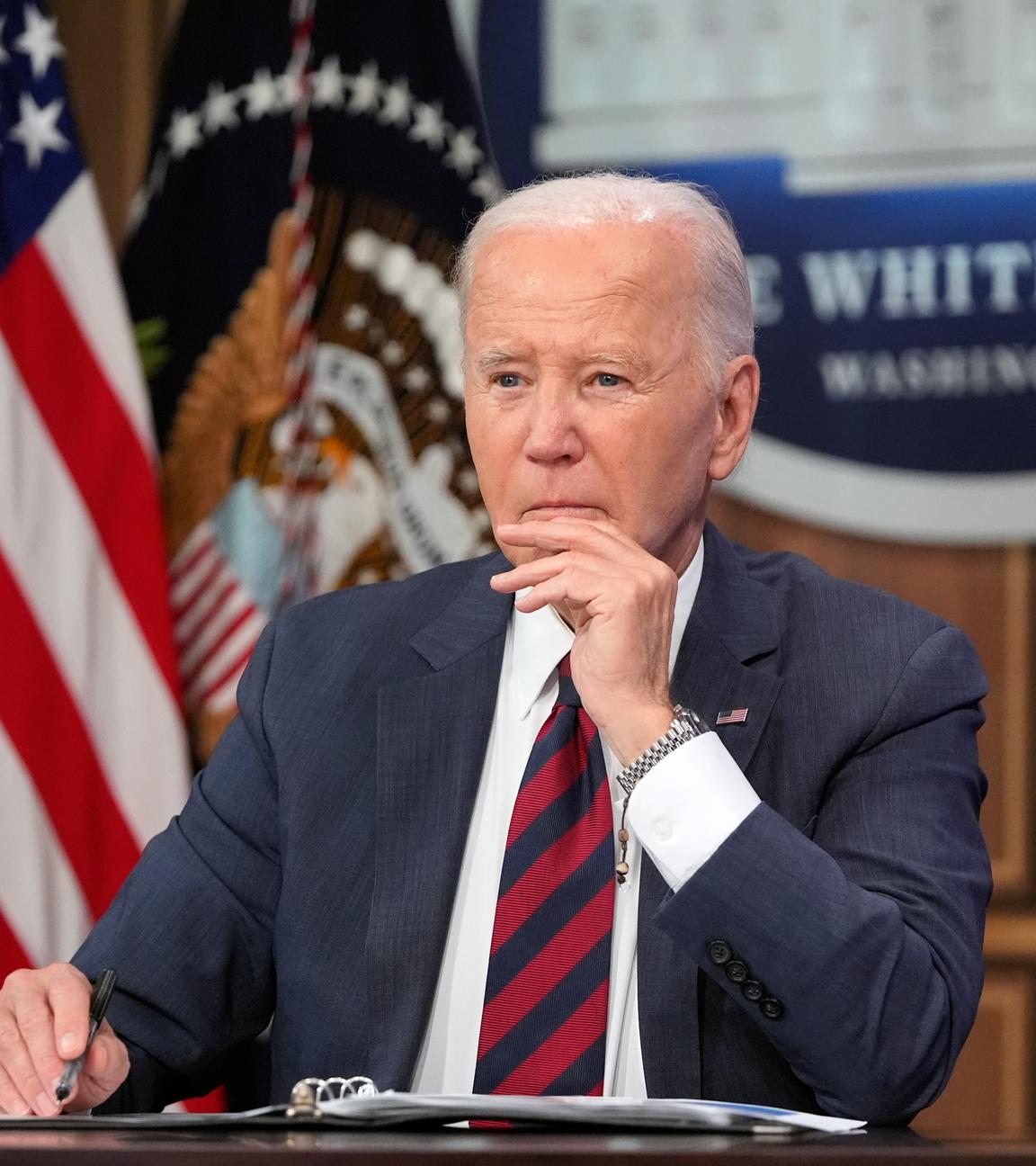 US-Präsident Joe Biden bei einer Pressekonferenz.