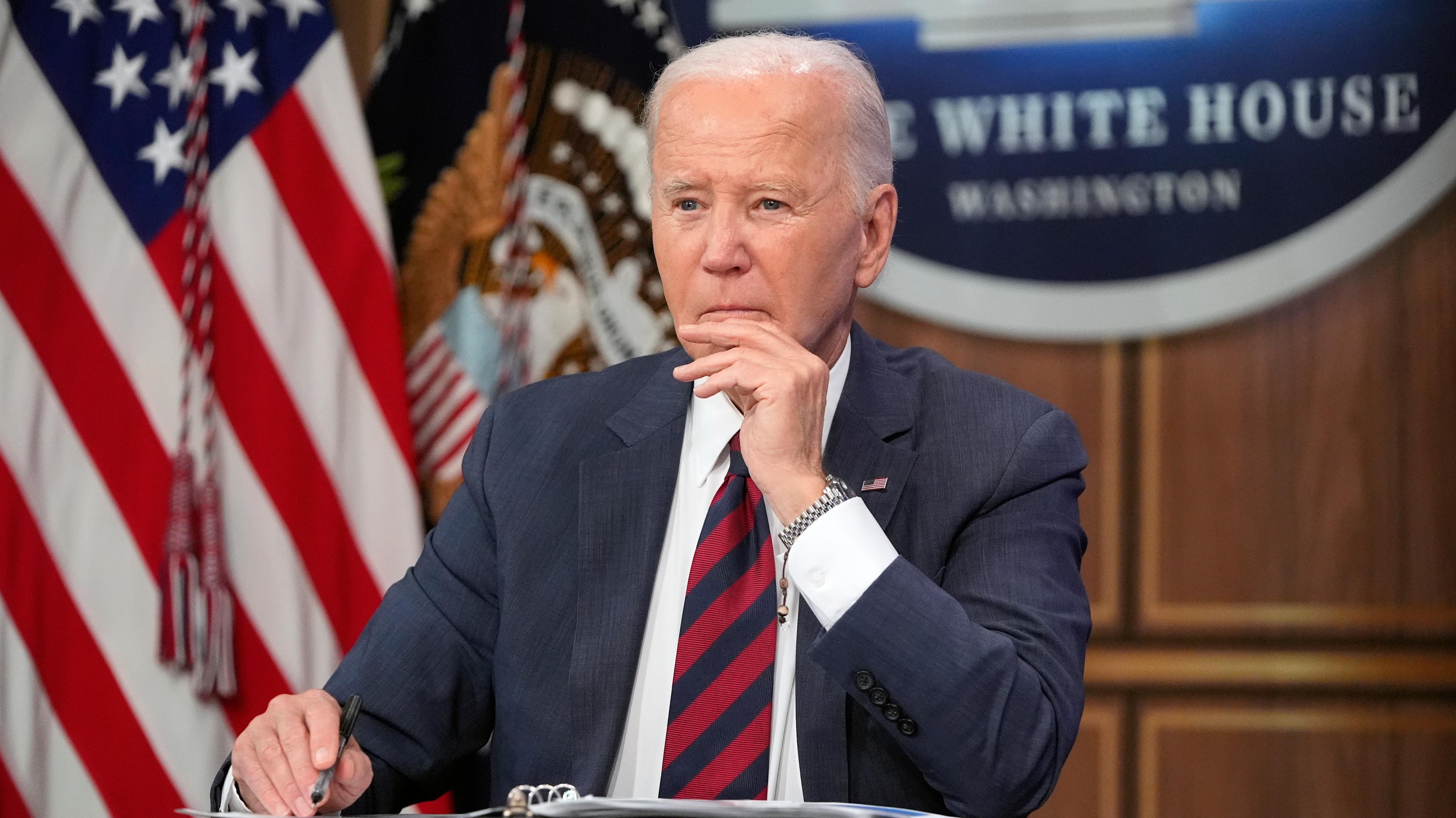 US-Präsident Joe Biden bei einer Pressekonferenz.