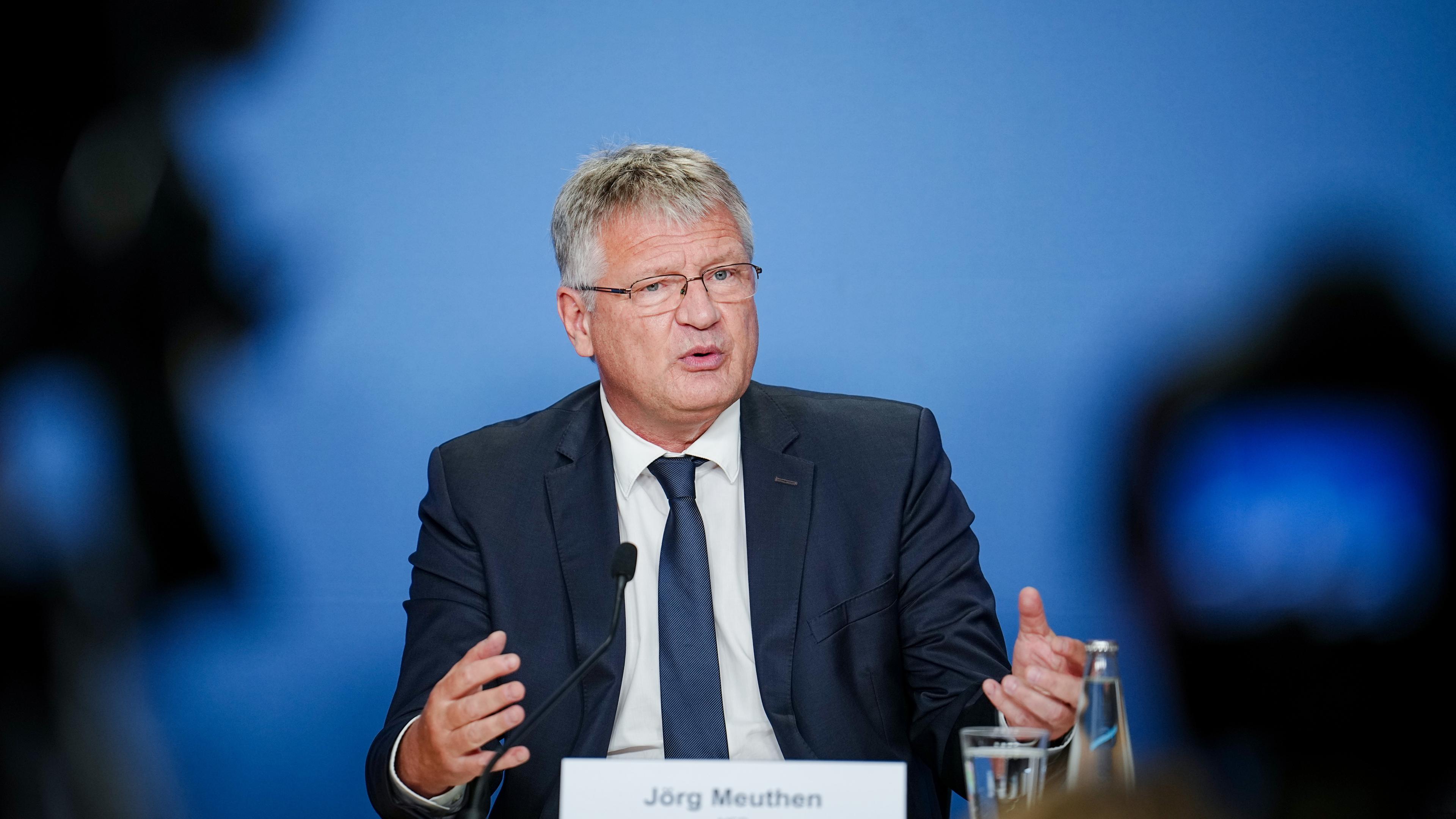 Berlin: Der ehemalige AfD-Bundesvorsitzende Jörg Meuthen gibt eine Pressekonferenz, Archivbild