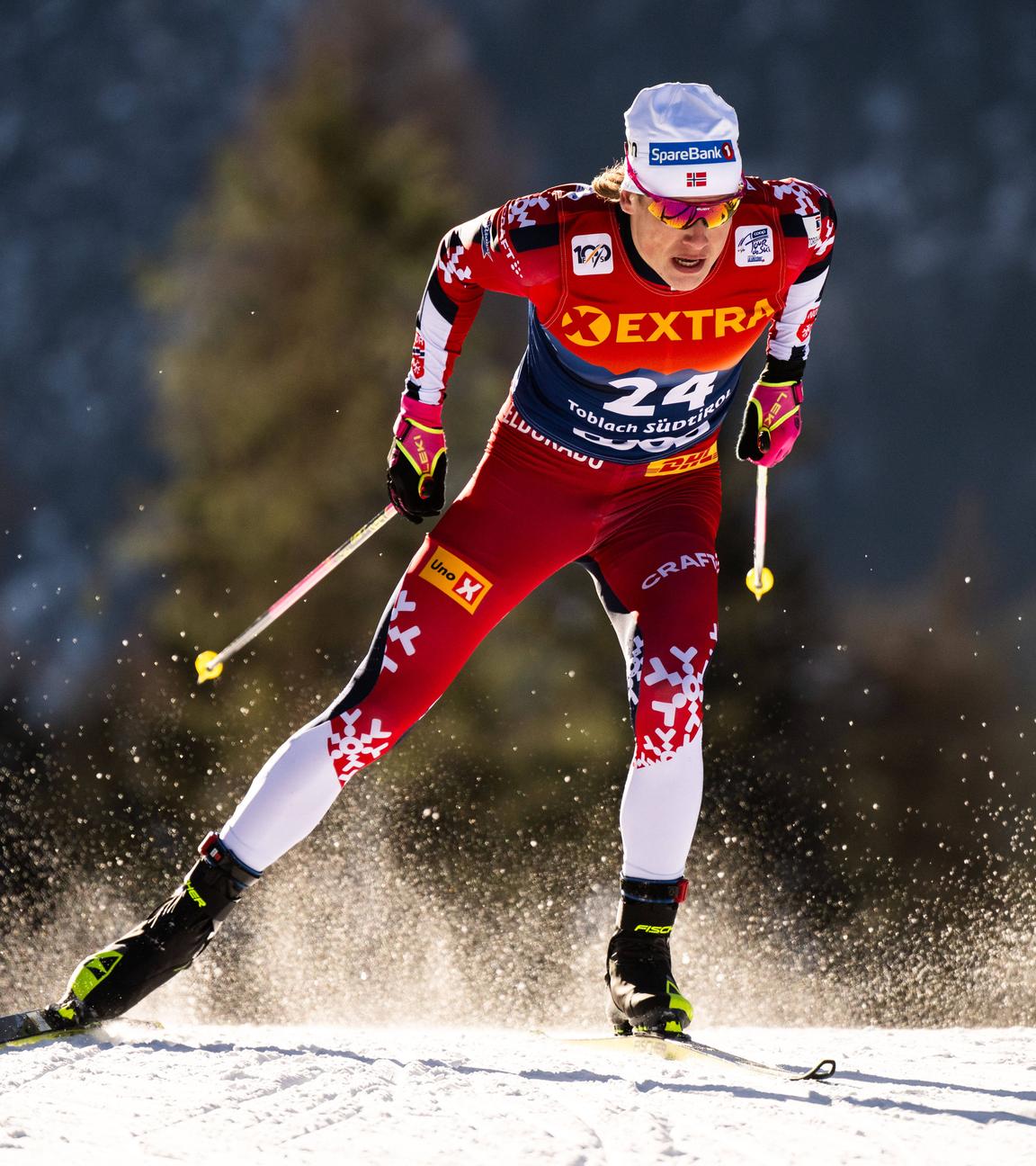 Johannes Hosflot Klaebo aus Norwegen nimmt an der Sprintqualifikation teil.