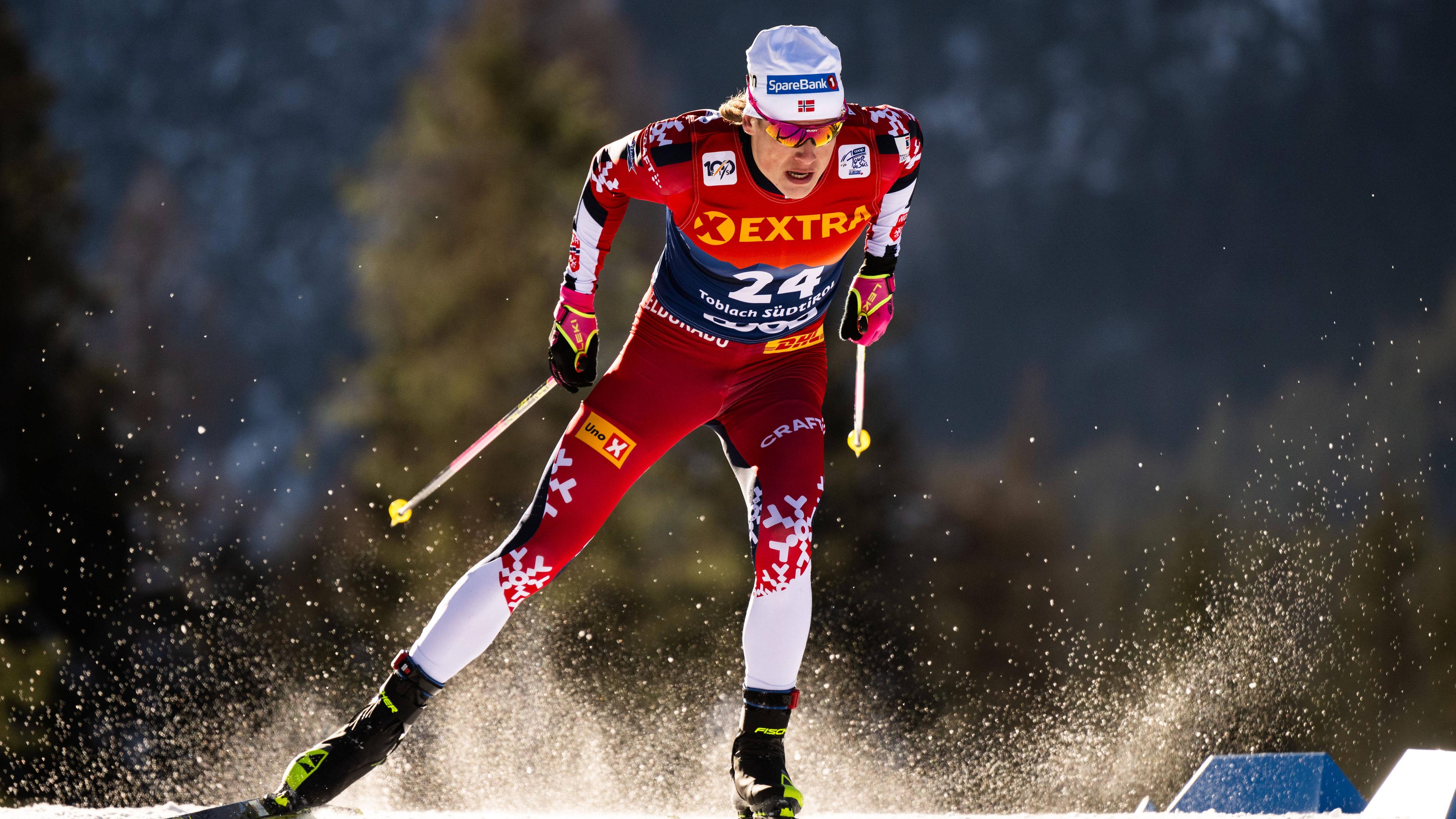 Johannes Hosflot Klaebo aus Norwegen nimmt an der Sprintqualifikation teil.