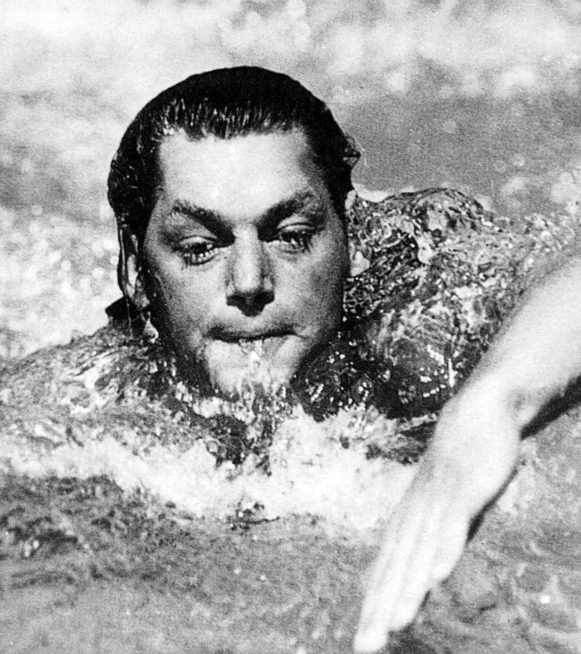 Johnny Weismüller (USA) bei den Olympischen Sommerspielen 1924 in Paris.