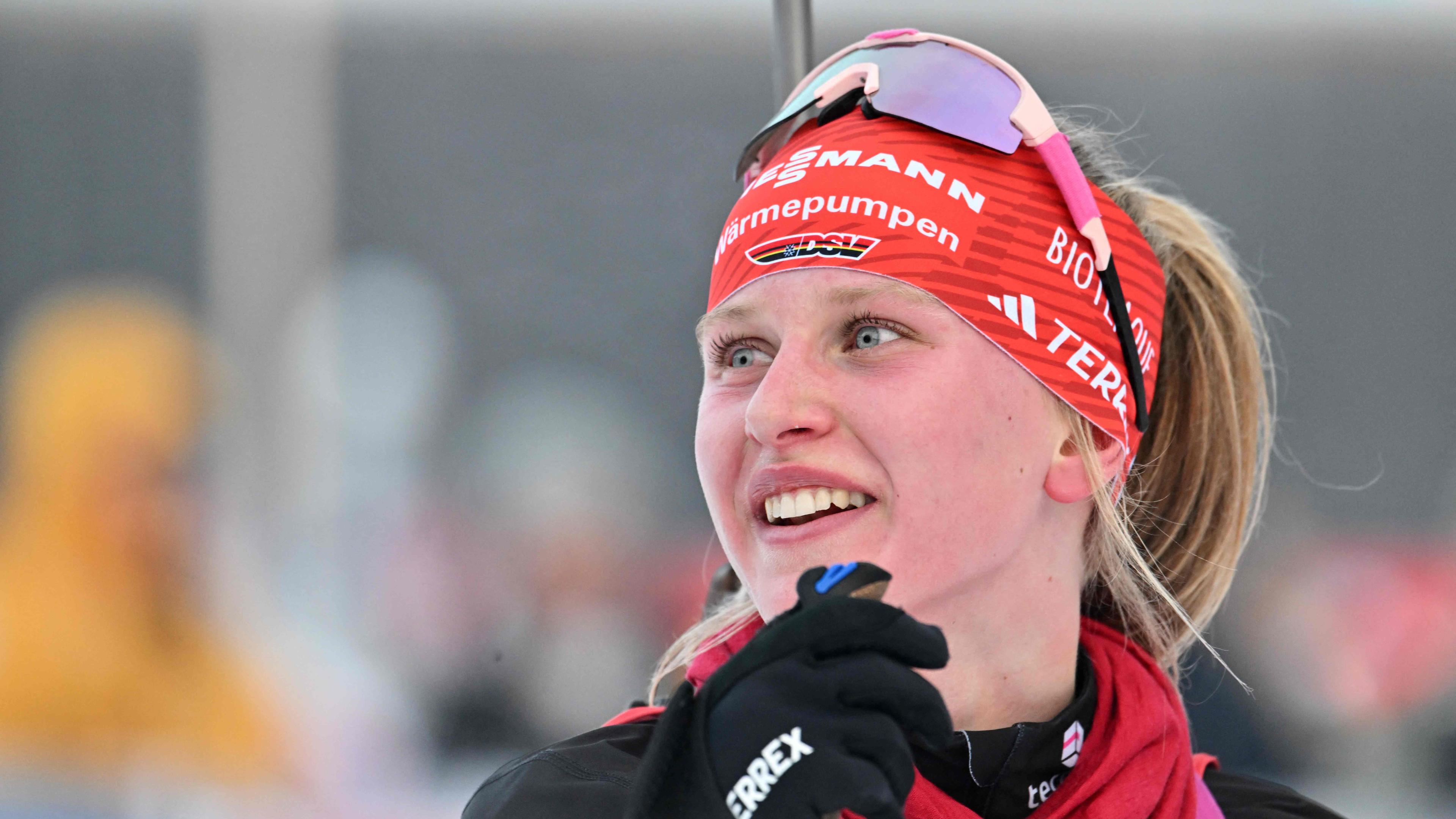 Biathletin Julia Tannheimer beim Weltcup in Ruhpolding