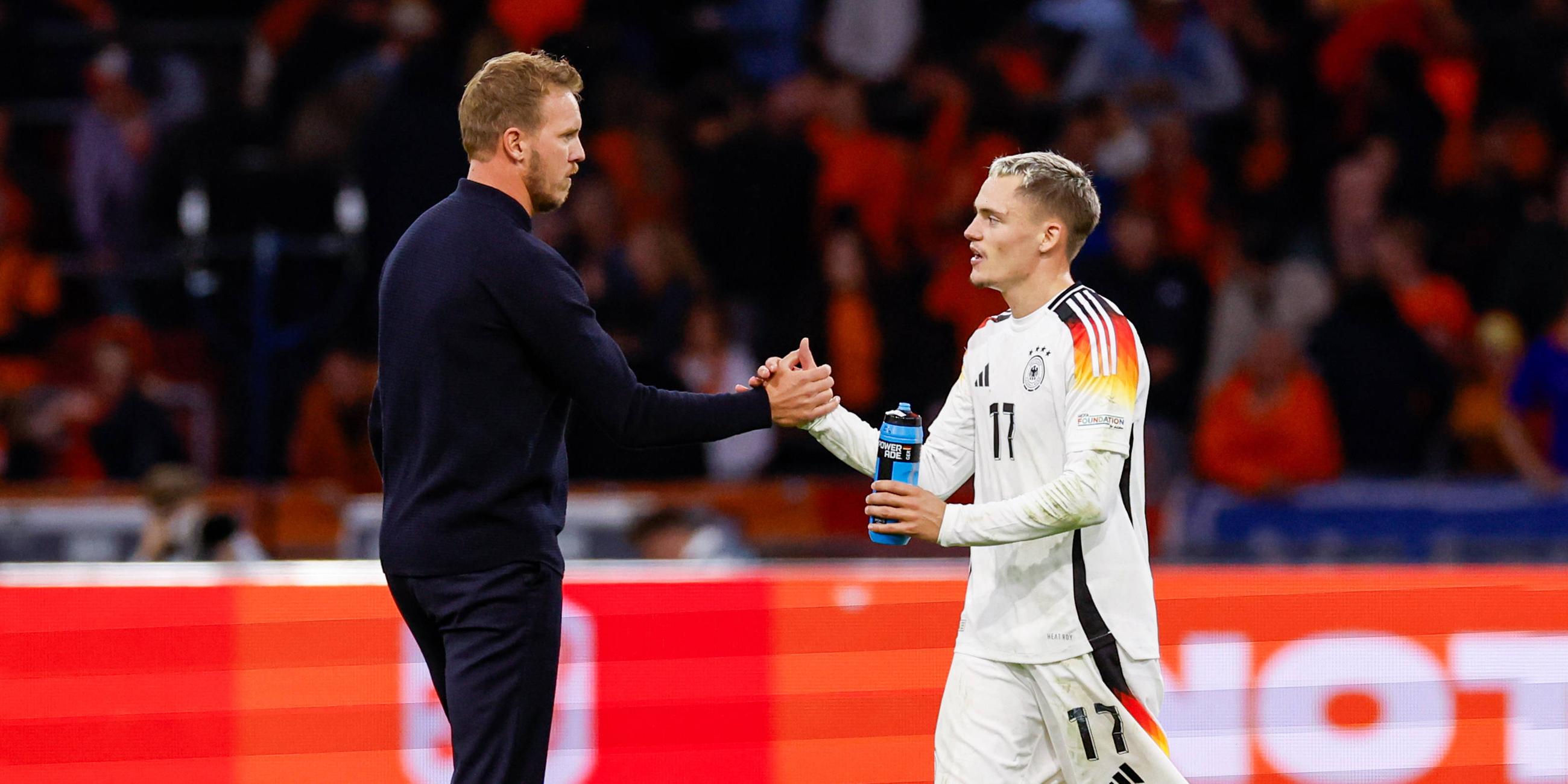 Julian Nagelsmann (l.) und Florian Wirtz 