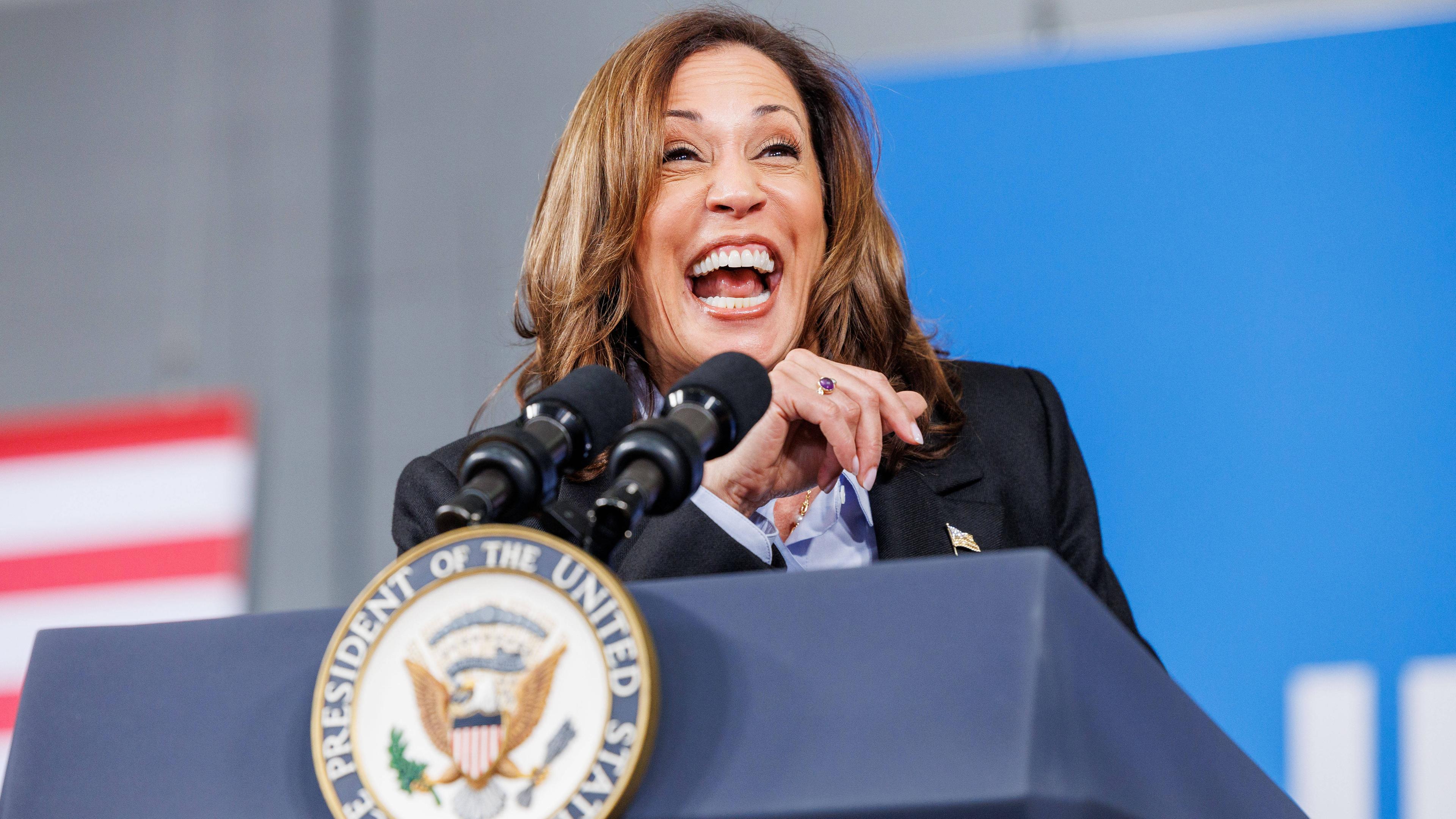  Kamala Harris am 2. 9. 2024 bei einer Veranstaltung zum Labor Day in Detroit, Michigan. 