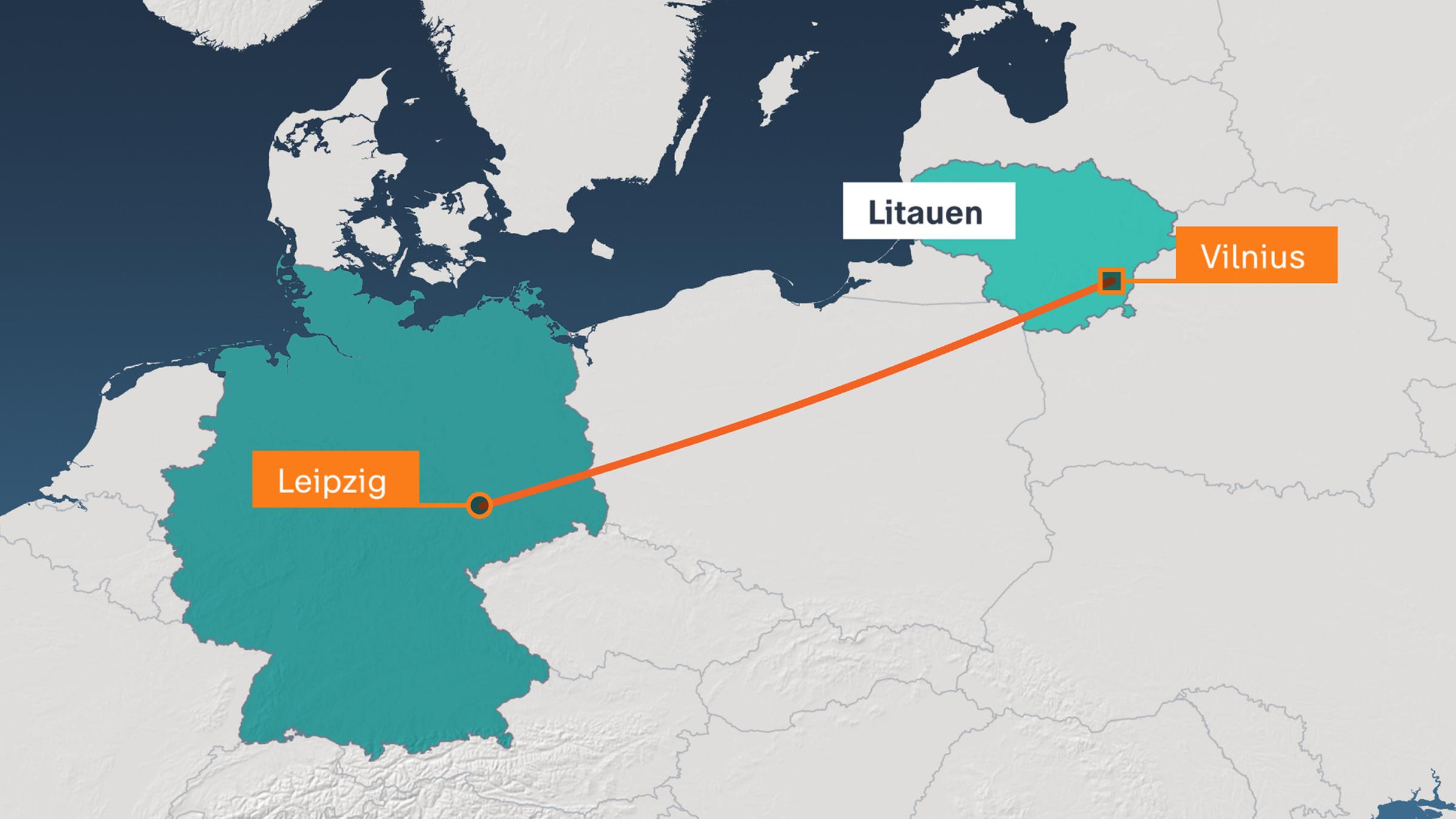 Karte: Absturz Frachtflugzeug in Litauen