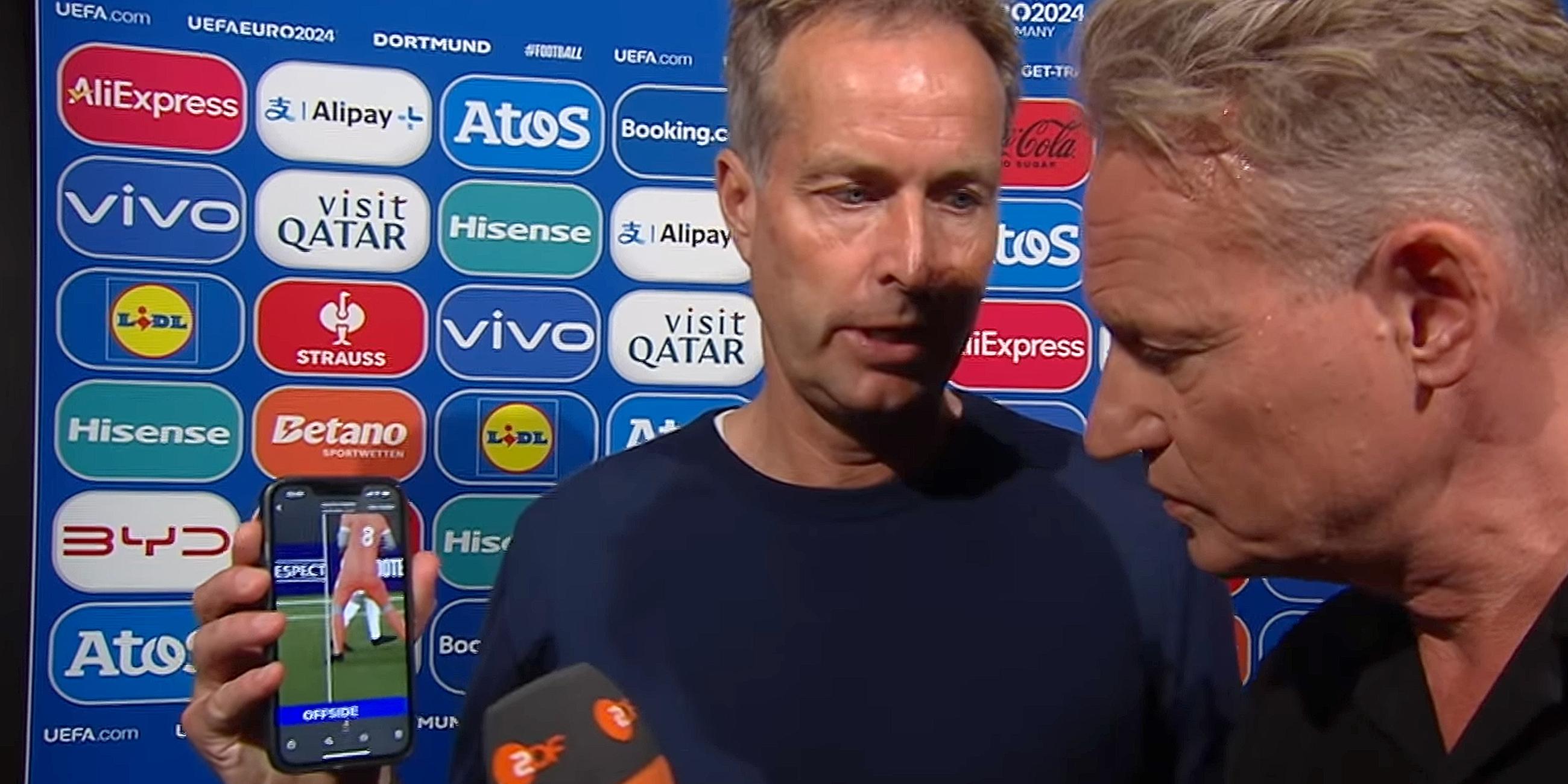 Kasper Hjulmand im Interview mit ZDF nach dem Spiel Deutschland gegen Dänemark.