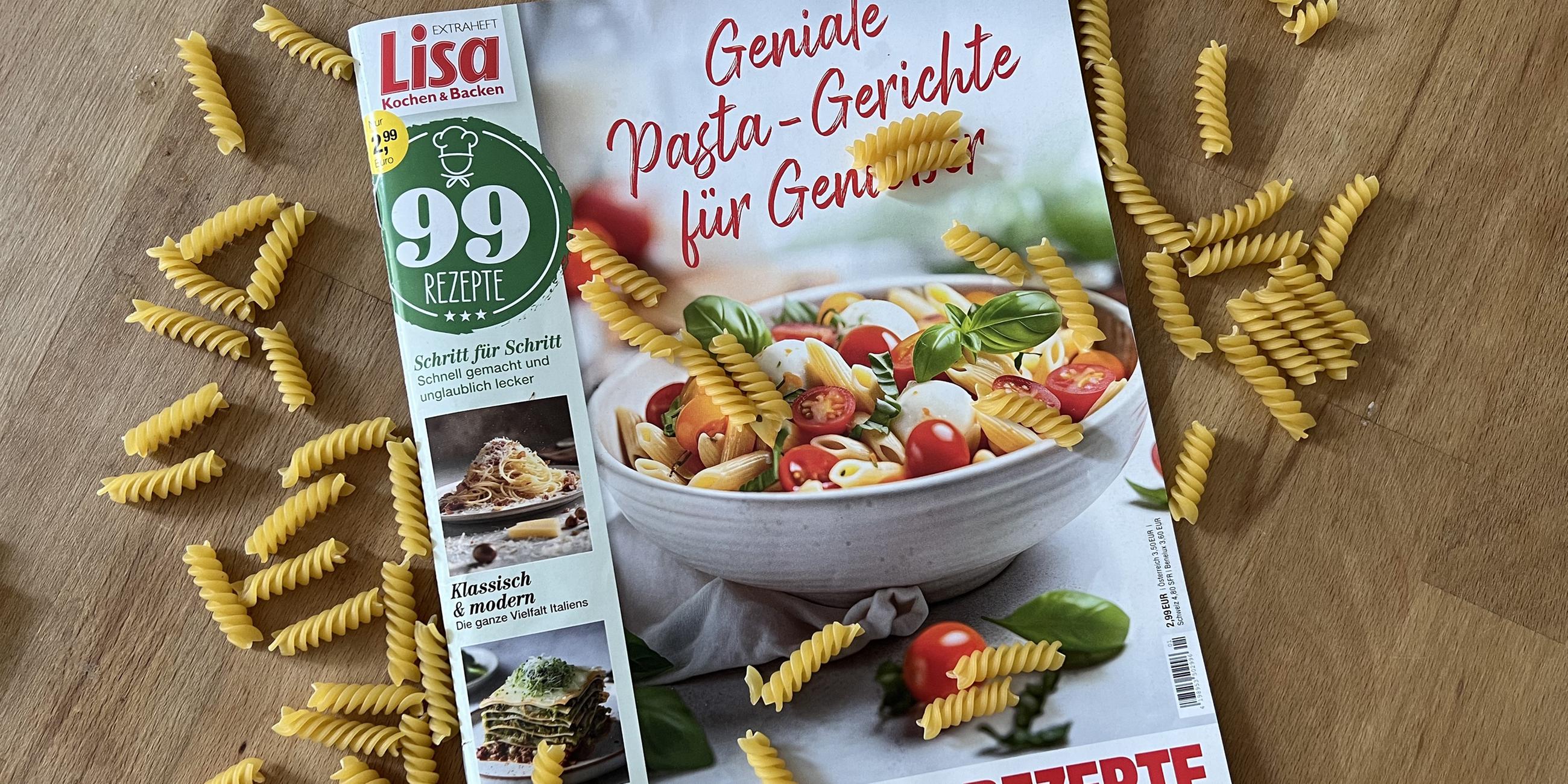 Das Cover einer (von einer KI-generierten) Kochzeitschrift vom Burda-Verlag