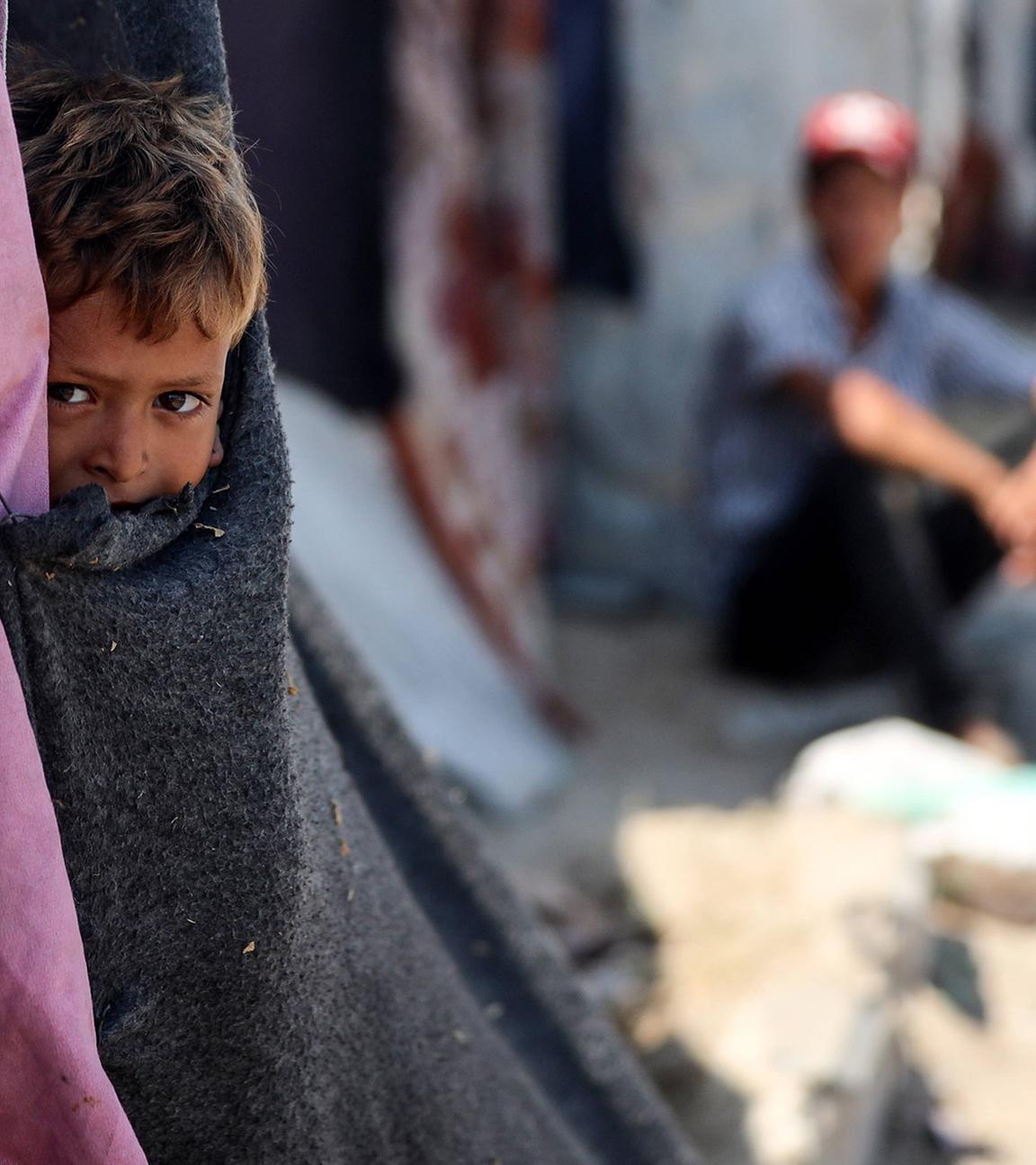 Kinder im Flüchtlingscamp im Gazastreifen