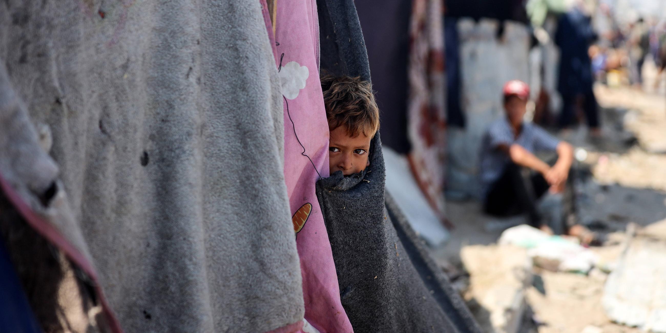 Kinder im Flüchtlingscamp im Gazastreifen