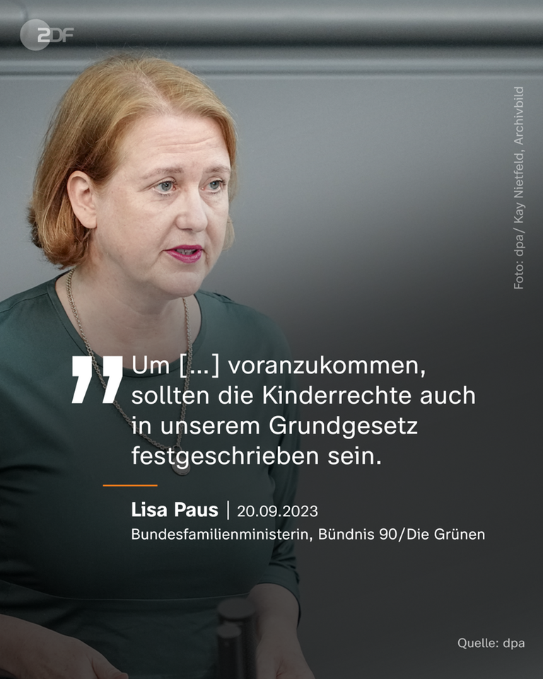 Bundesfamilienministerin Lisa Paus spricht im Bundestag über Kinderrechte.