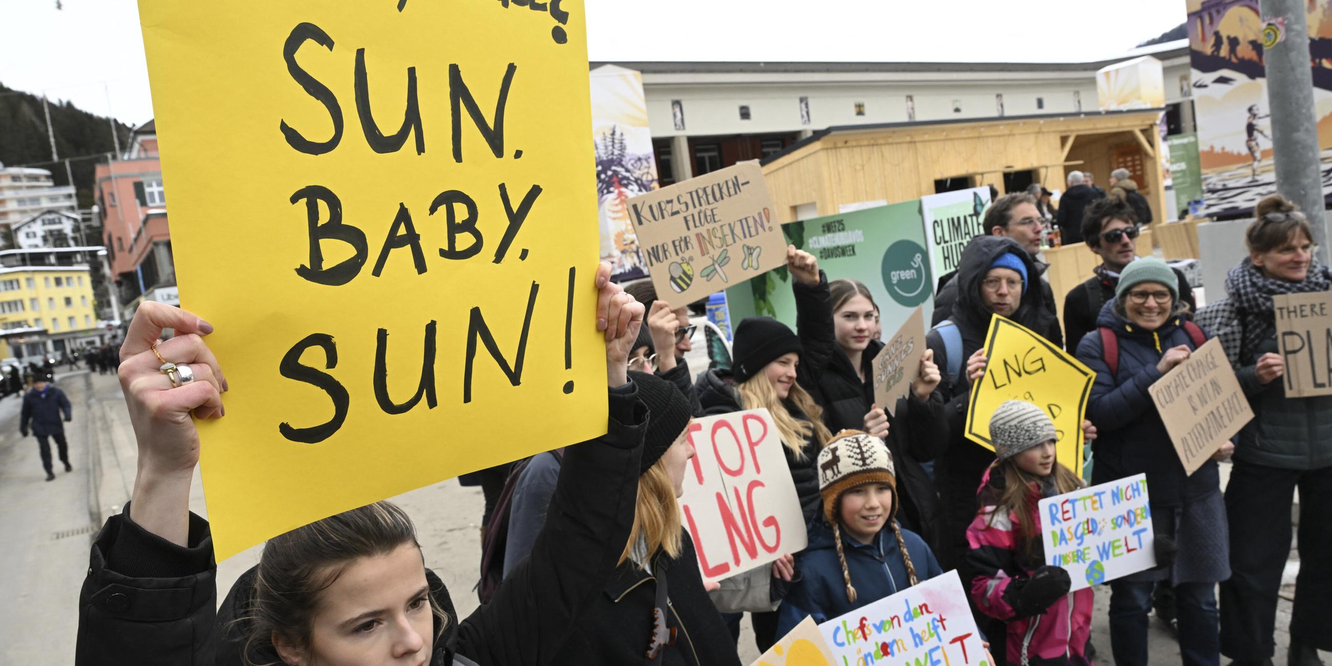 Klimaprotest in Davos