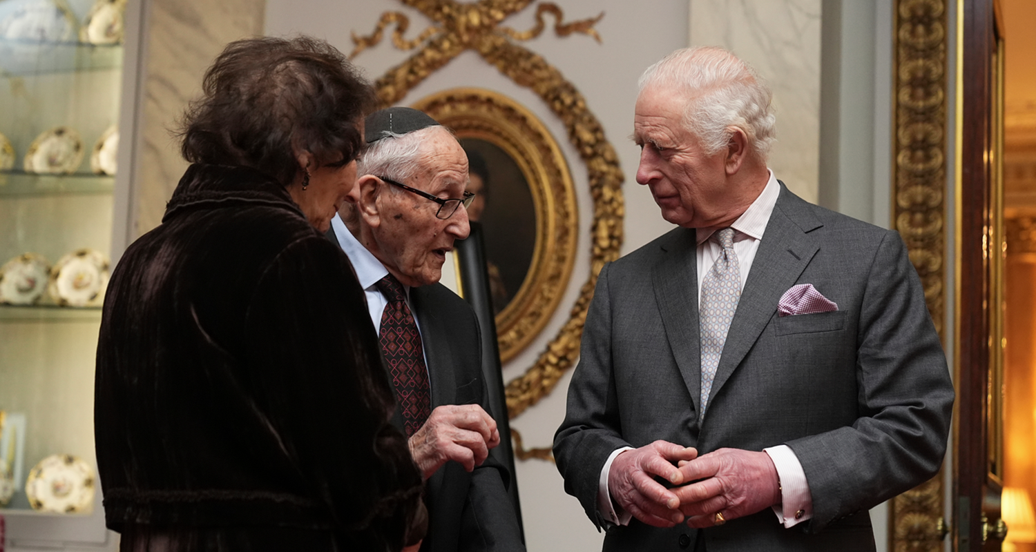 König Charles mit Holocaust-Überlebendem Manfred Goldberg