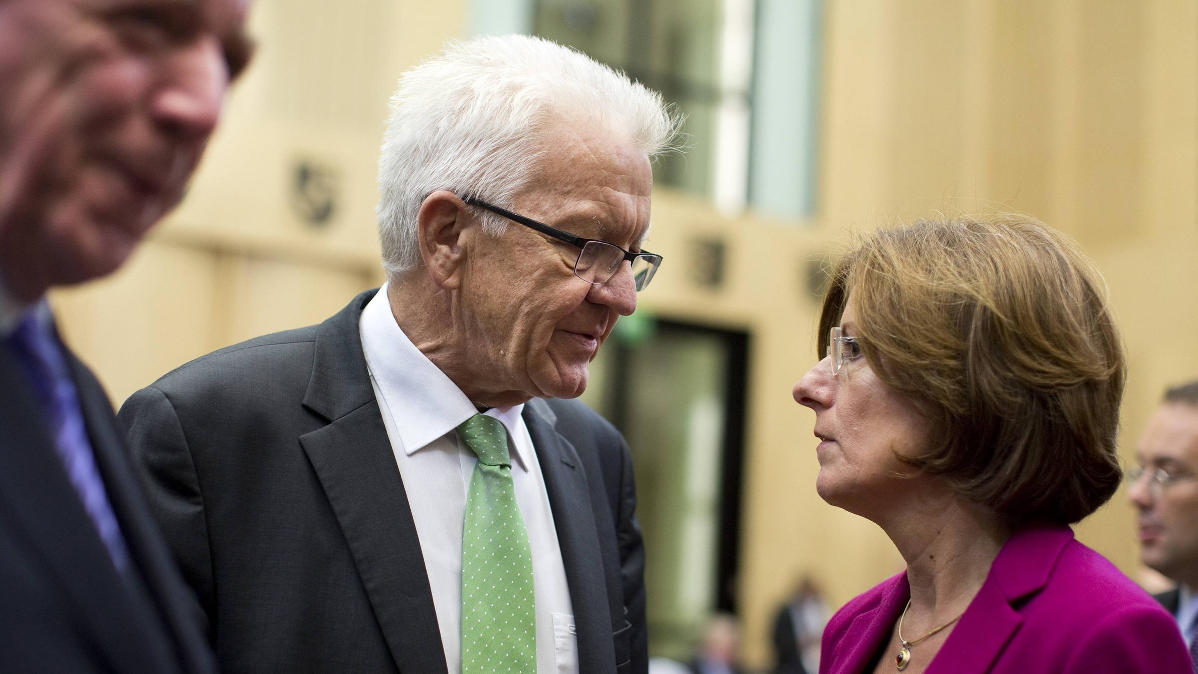 Winfried Kretschmann B90/Grüne und Malu Dreyer SPD - Archivbild 25.09.2015 