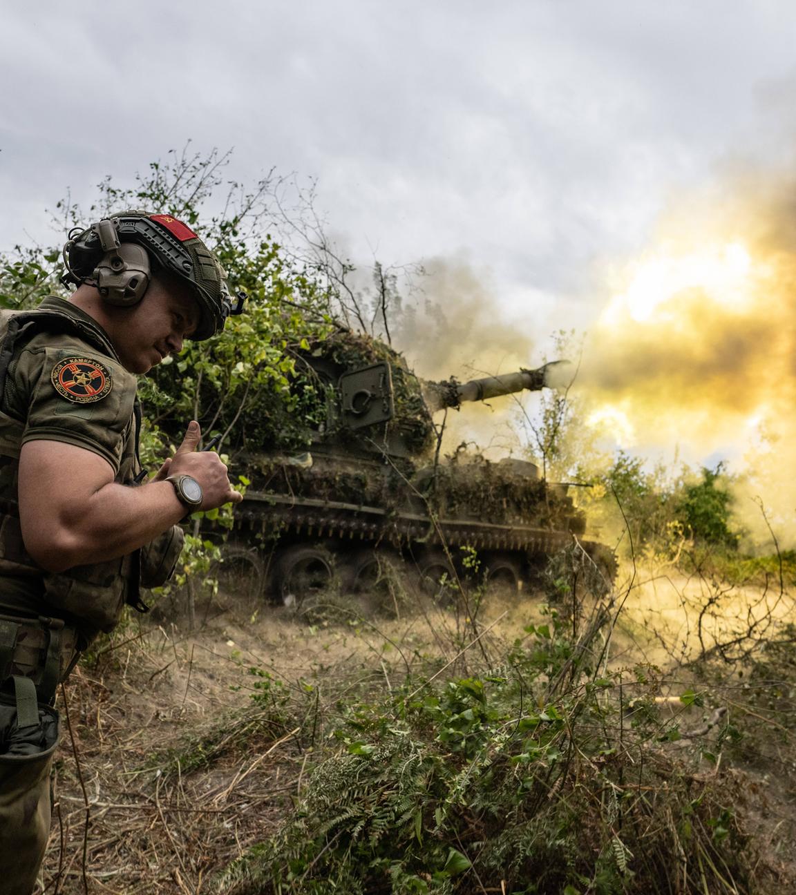 Russische Soldaten in der Region Kursk