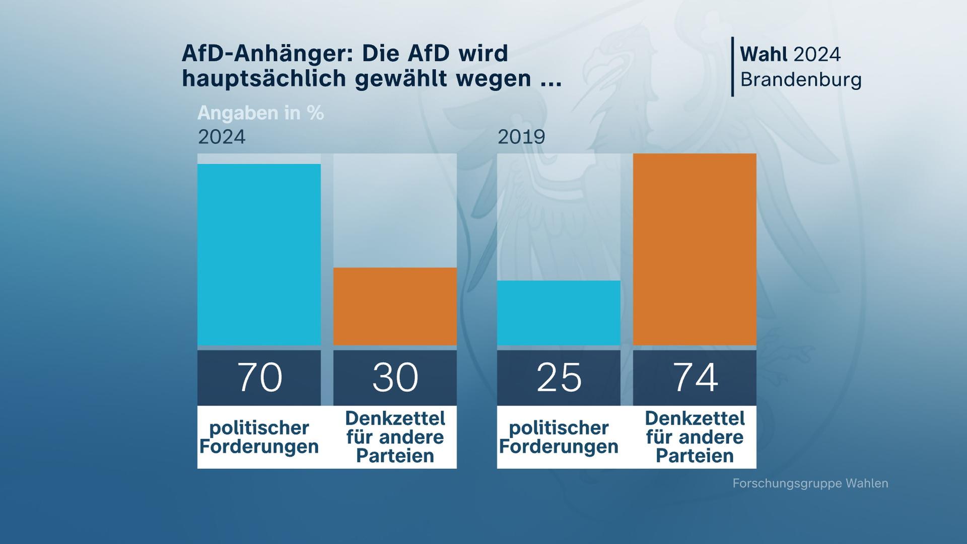 Eleições estaduais, Brandemburgo, apoiadores da AfD