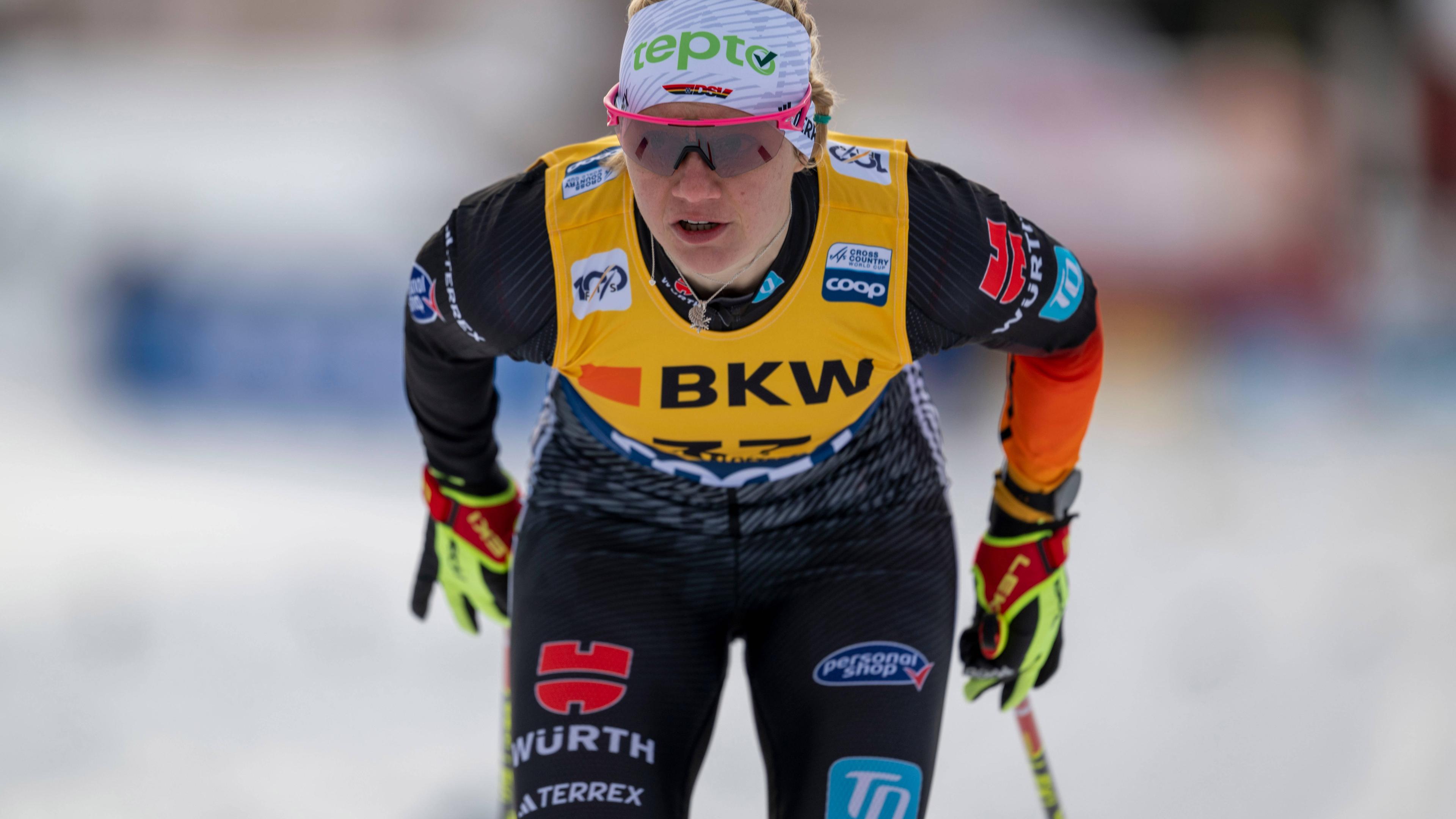 Langläuferin Victoria Carl beim Weltcup in Davos