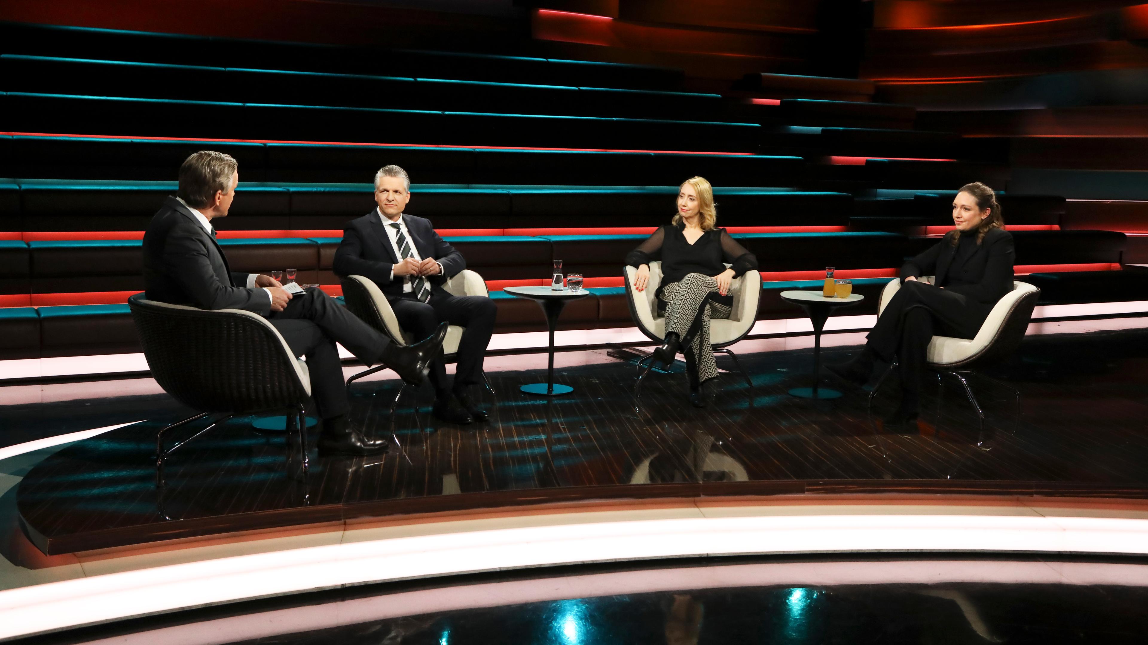 Thorsten Frei, Melanie Amann und Philippa Sigl-Glöckner zu Gast bei "Markus Lanz".