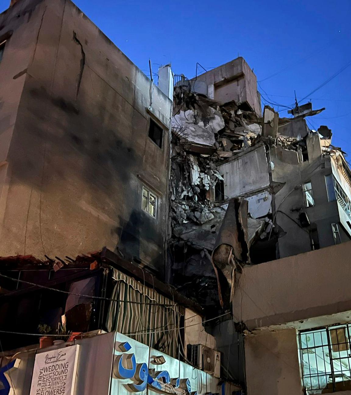 Libanon, Beirut: Von einem israelischen Angriff zerstörtes Gebäude