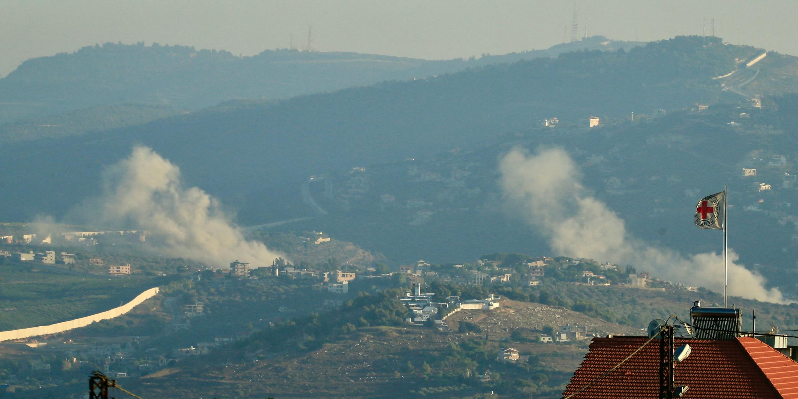 Libanon Rauchwolken nach israelischem Angriff