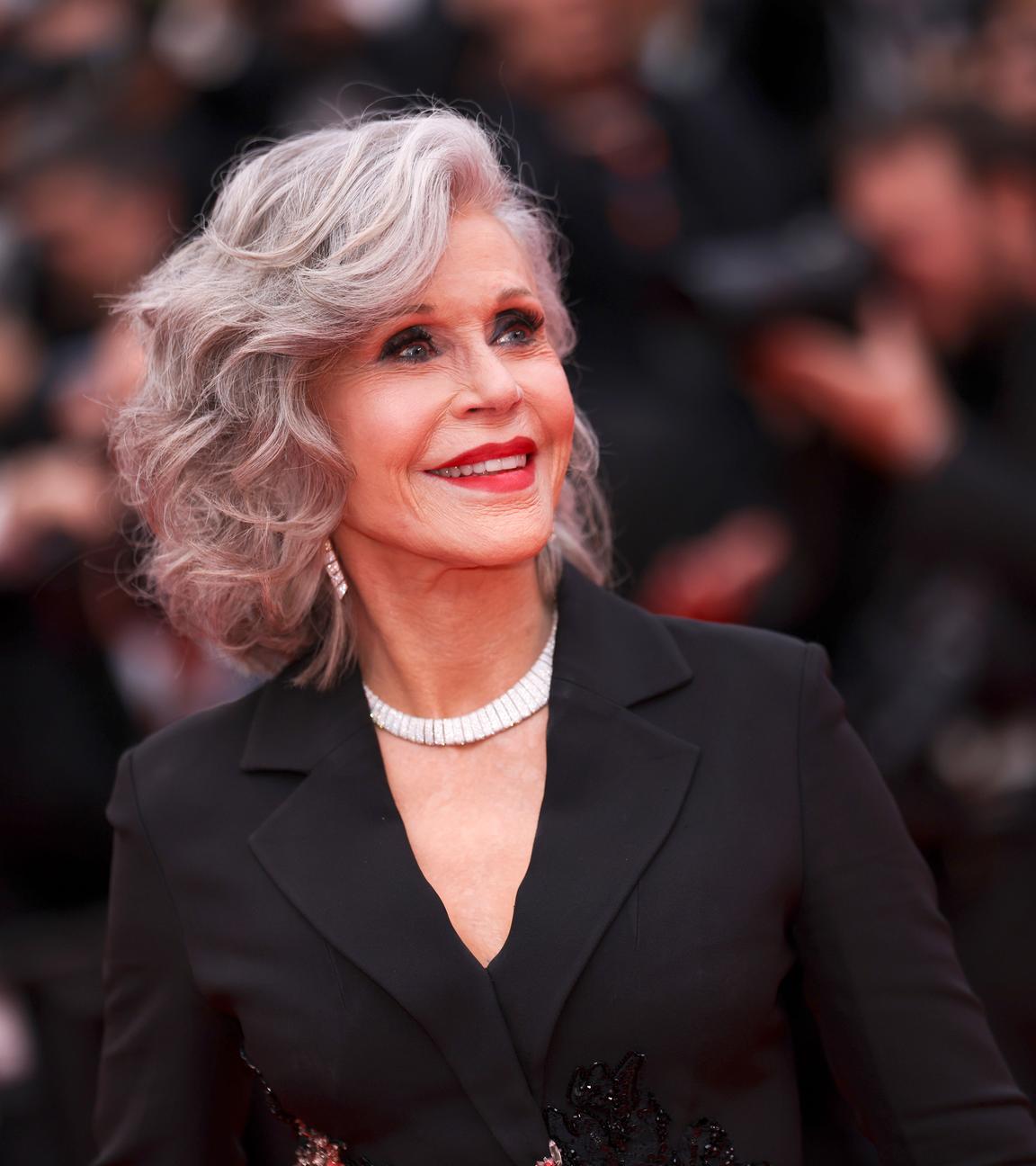 Jane Fonda auf dem roten Teppich in Cannes