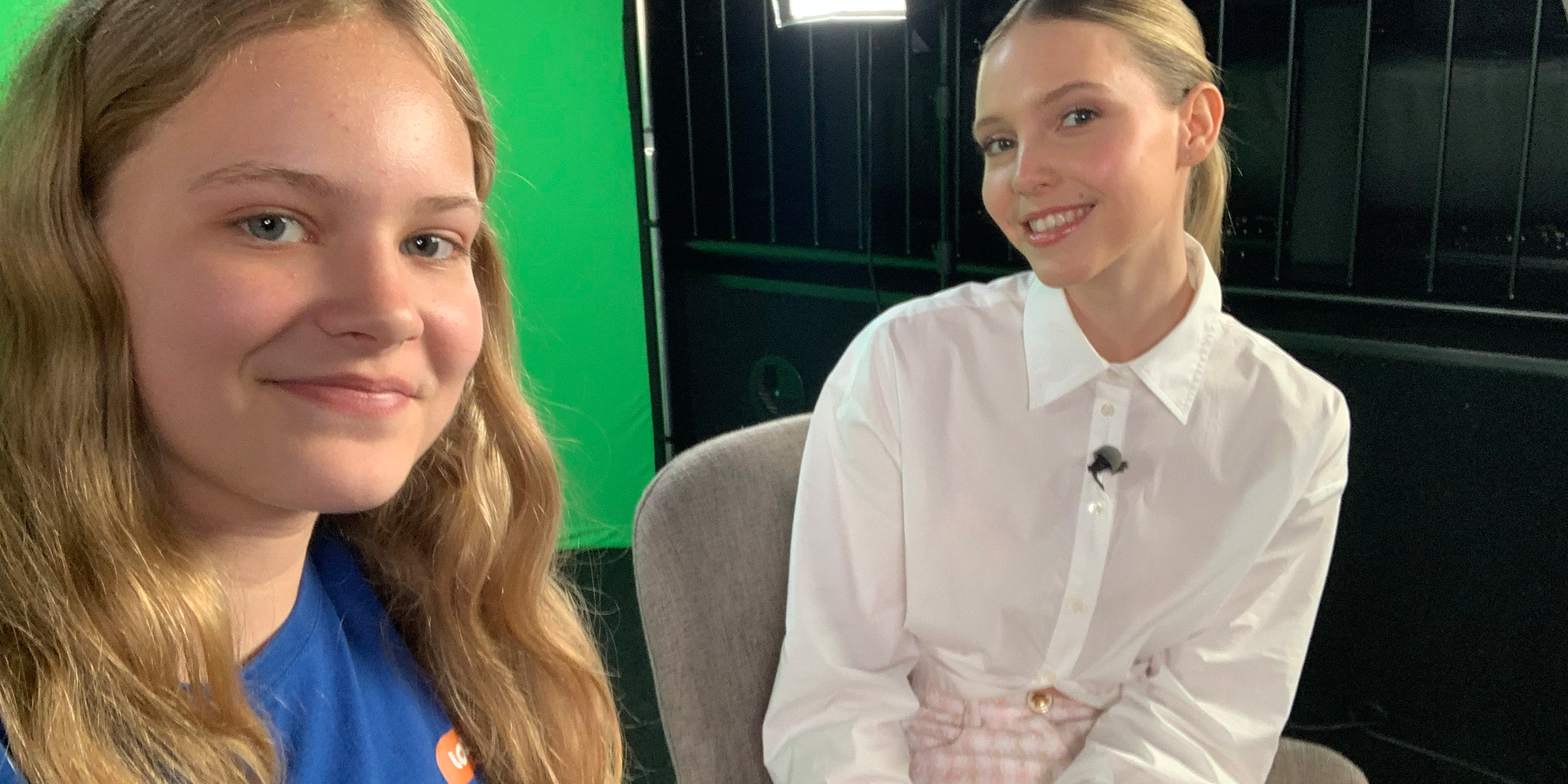 Kinderreporterin Polina mit Lina Larissa Strahl als Selfie