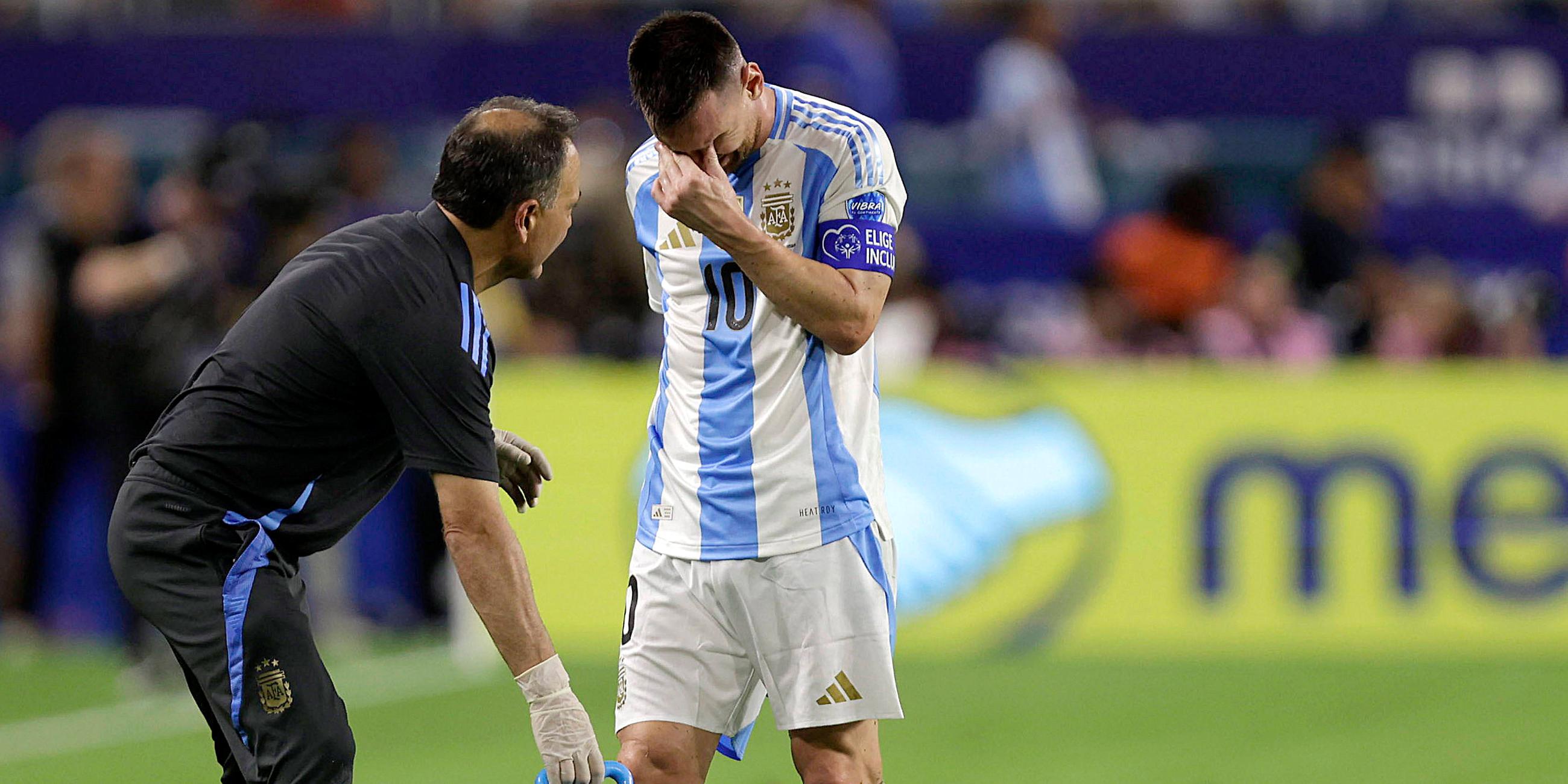 Lionel Messi weint beim Finale der Copa América