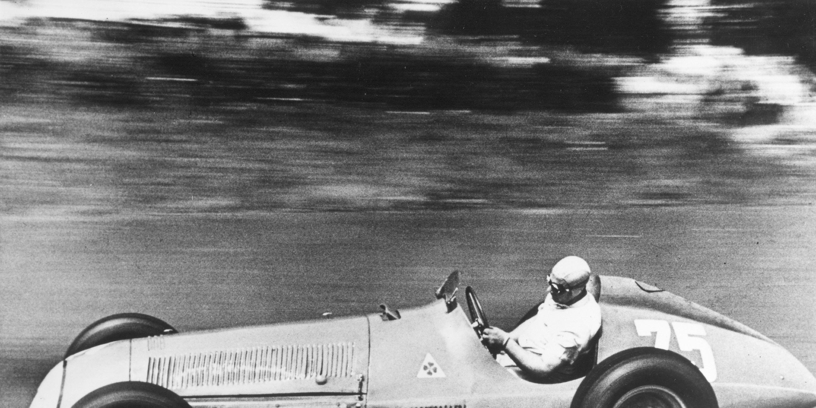 Juan Manuel Fangio im Jahr 1951 in Nürnberg