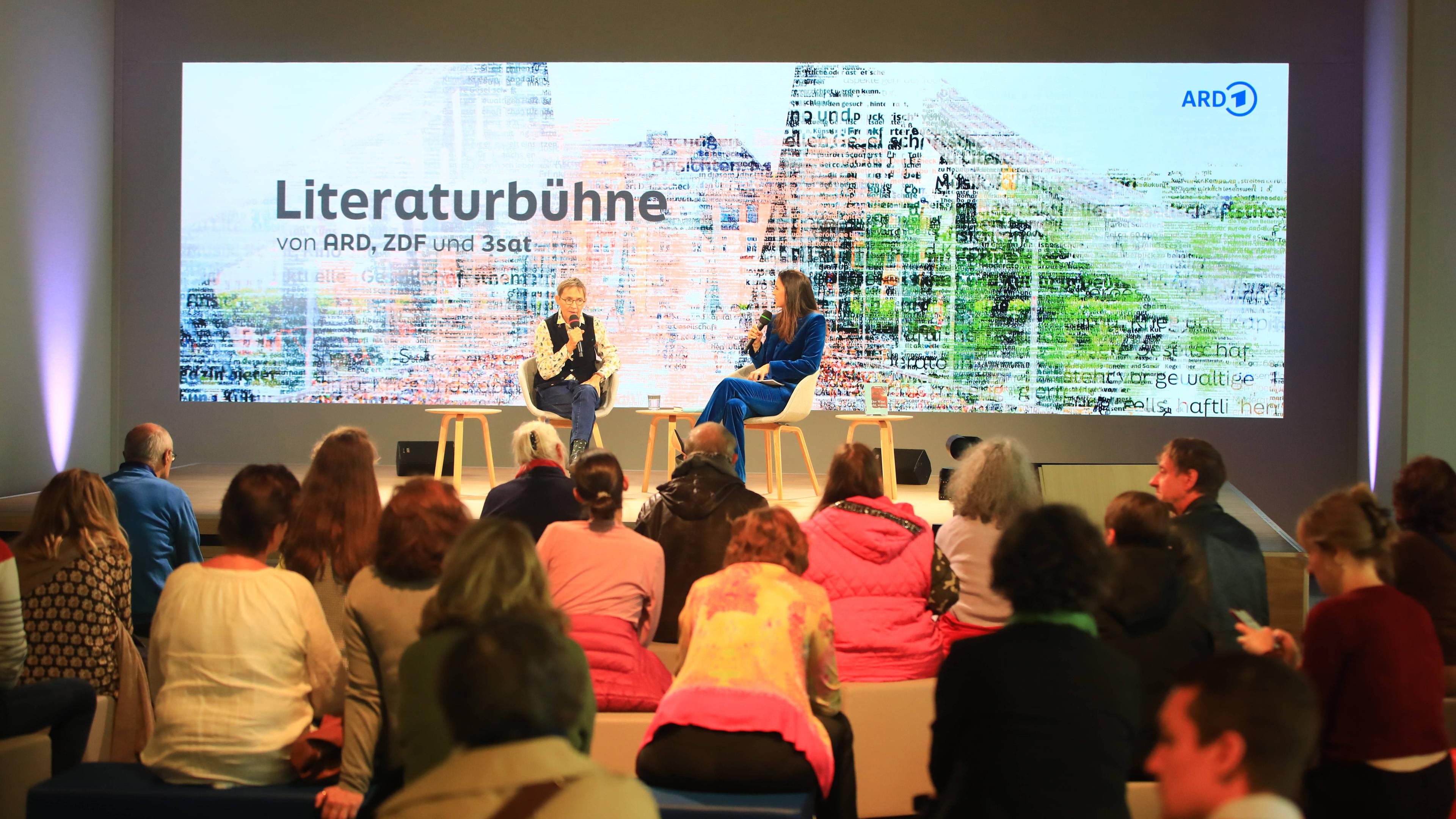 Die Literaturbühne von ARD, ZDF und 3SAT auf der Frankfurter Buchmesse