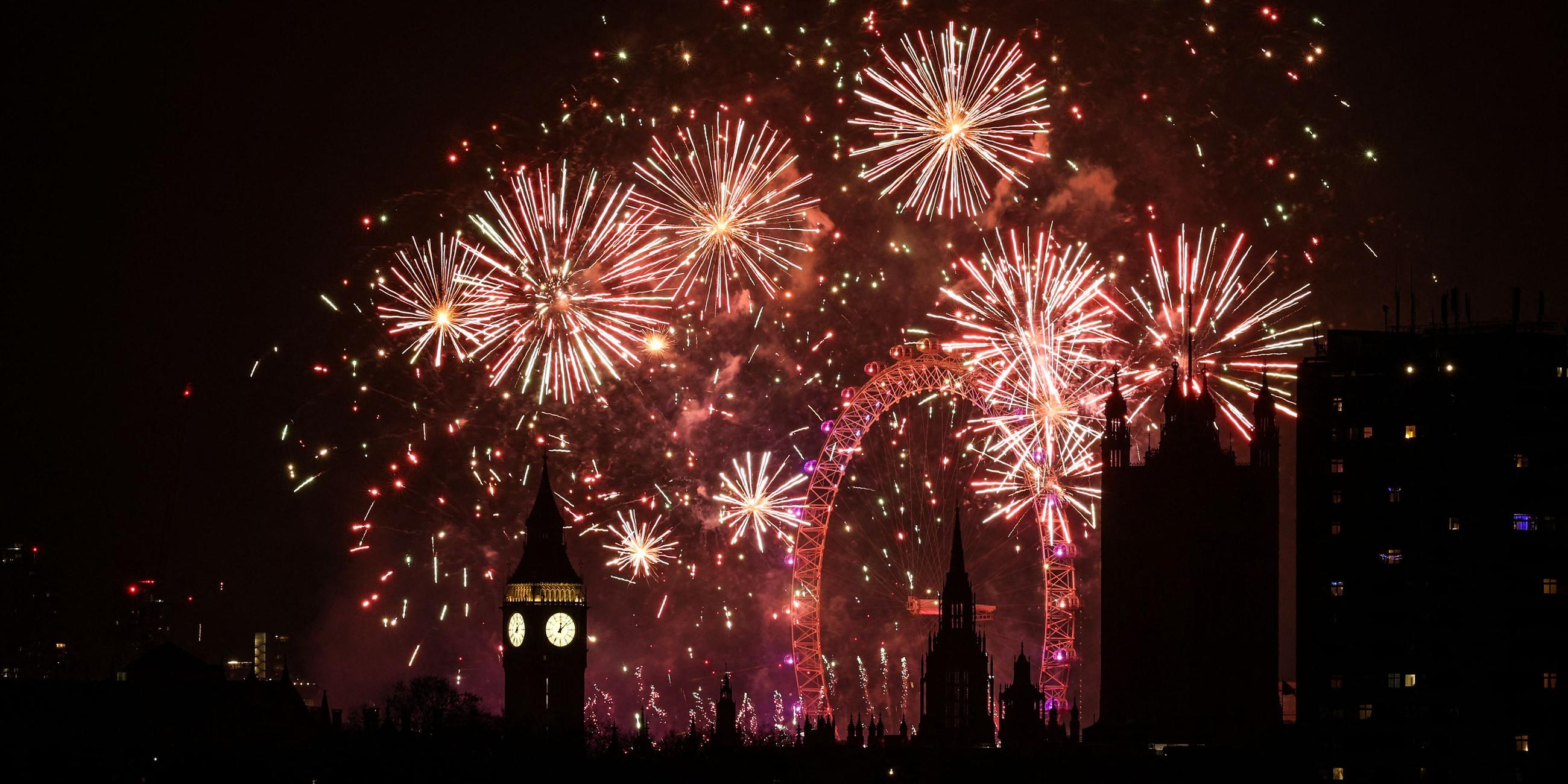 Feuerwerk in London.