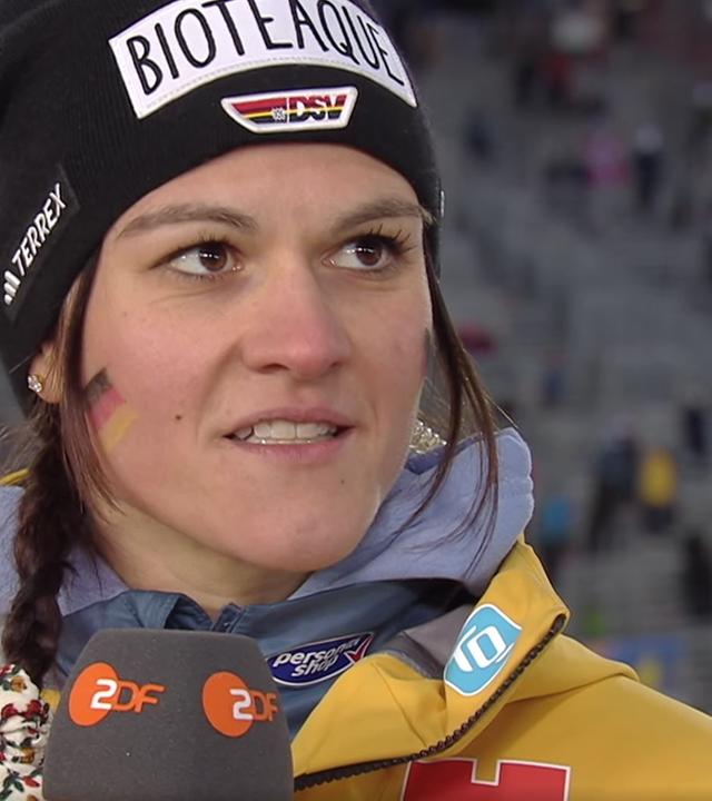 Skispringerin Luisa Görlich im ZDF-Interview