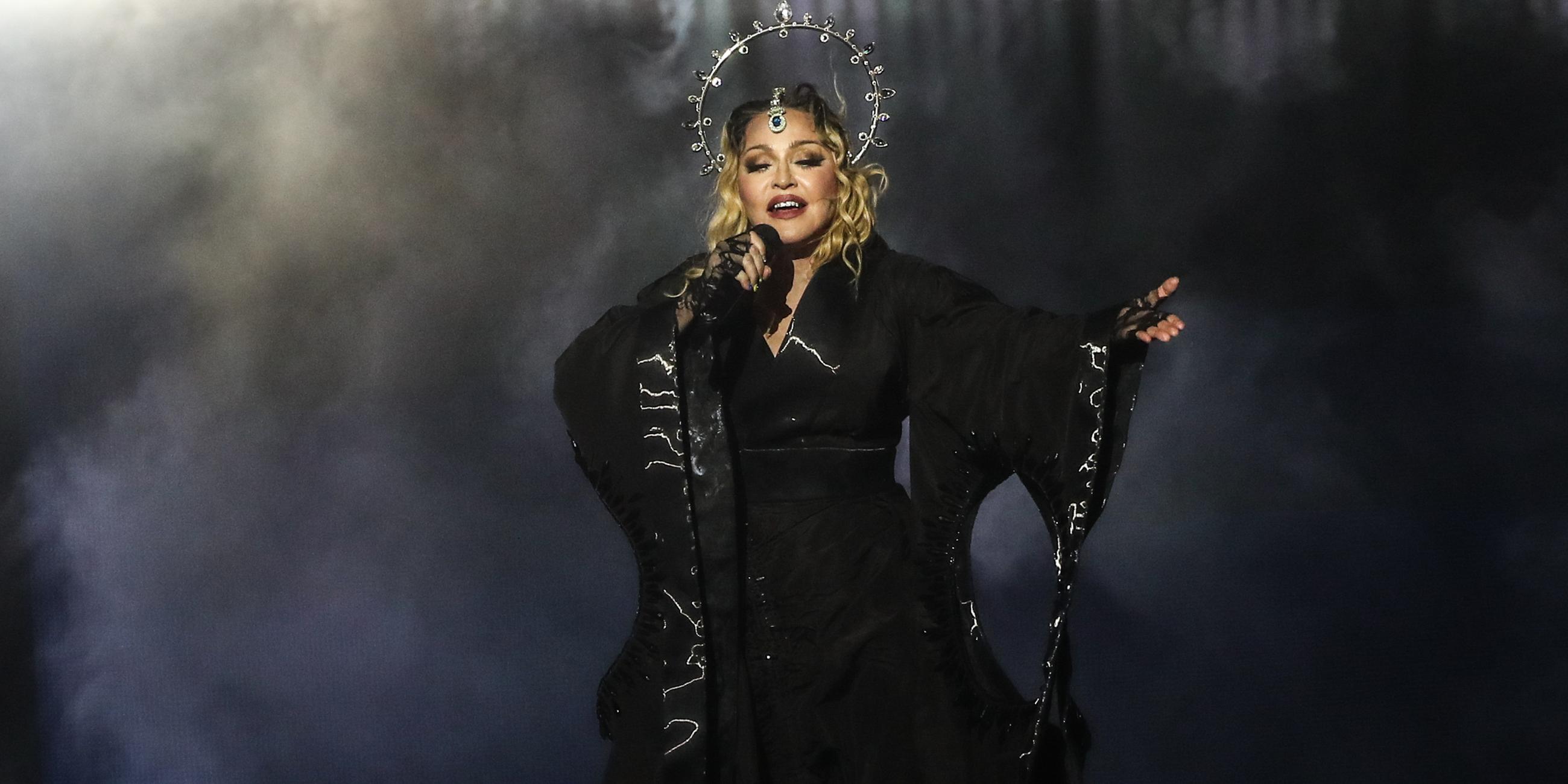 US singer Madonna performs during a free concert, the only presentation of 'The Celebration Tour' in South America, on Copacabana beach in Rio de Janeiro, Brazil, 04 May 2024. 