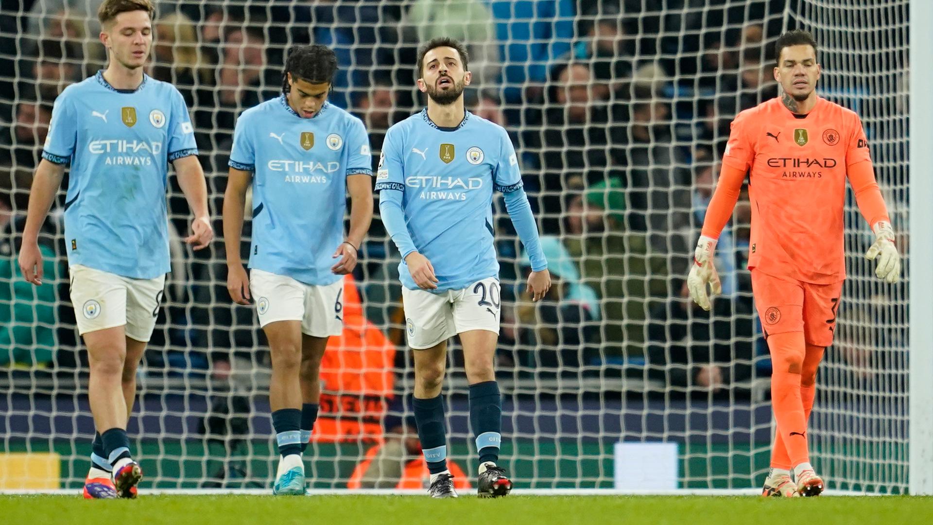 Champions League, Manchester City - Feyenoord: Enttäuschte ManCity-Spieler