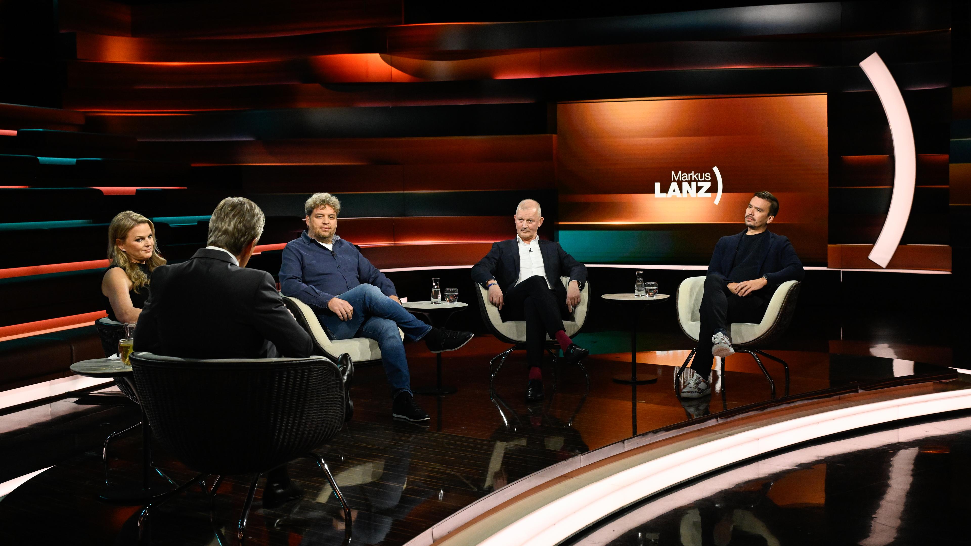 Markus Lanz vom 18. Dezember 2024: Silke Müller, Markus Lanz, Steffen Sibler, Prof. Olaf Köller, Bob Blume 