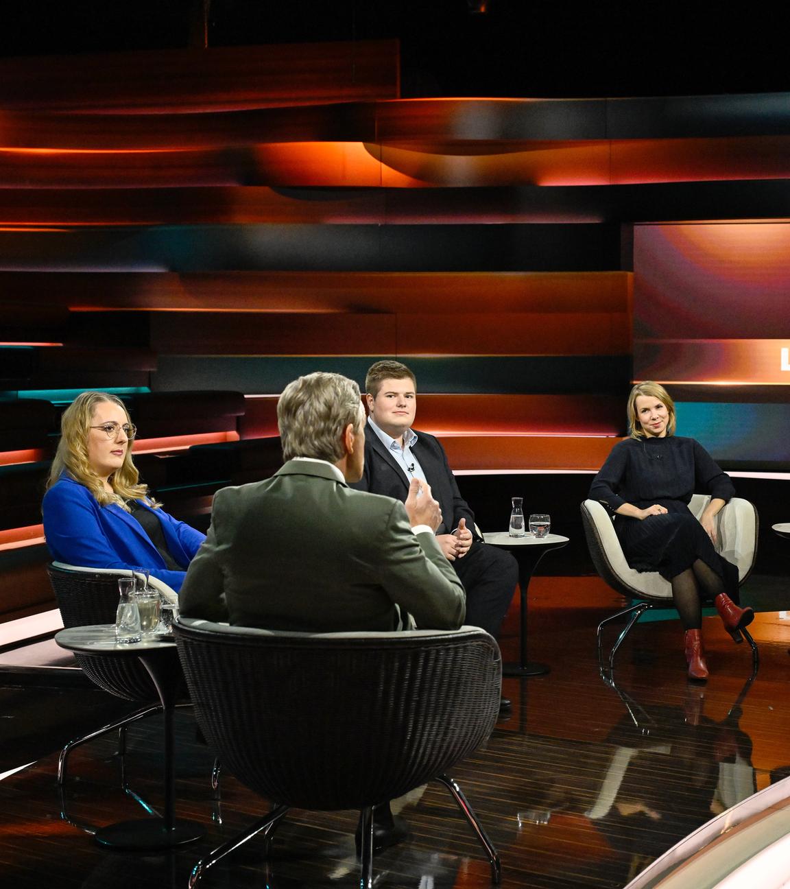 Markus Lanz vom 21. November 2024: Katharina Dröge, Markus Lanz, Johannes Volkmann, Helene Bubrowski, Julian Olk