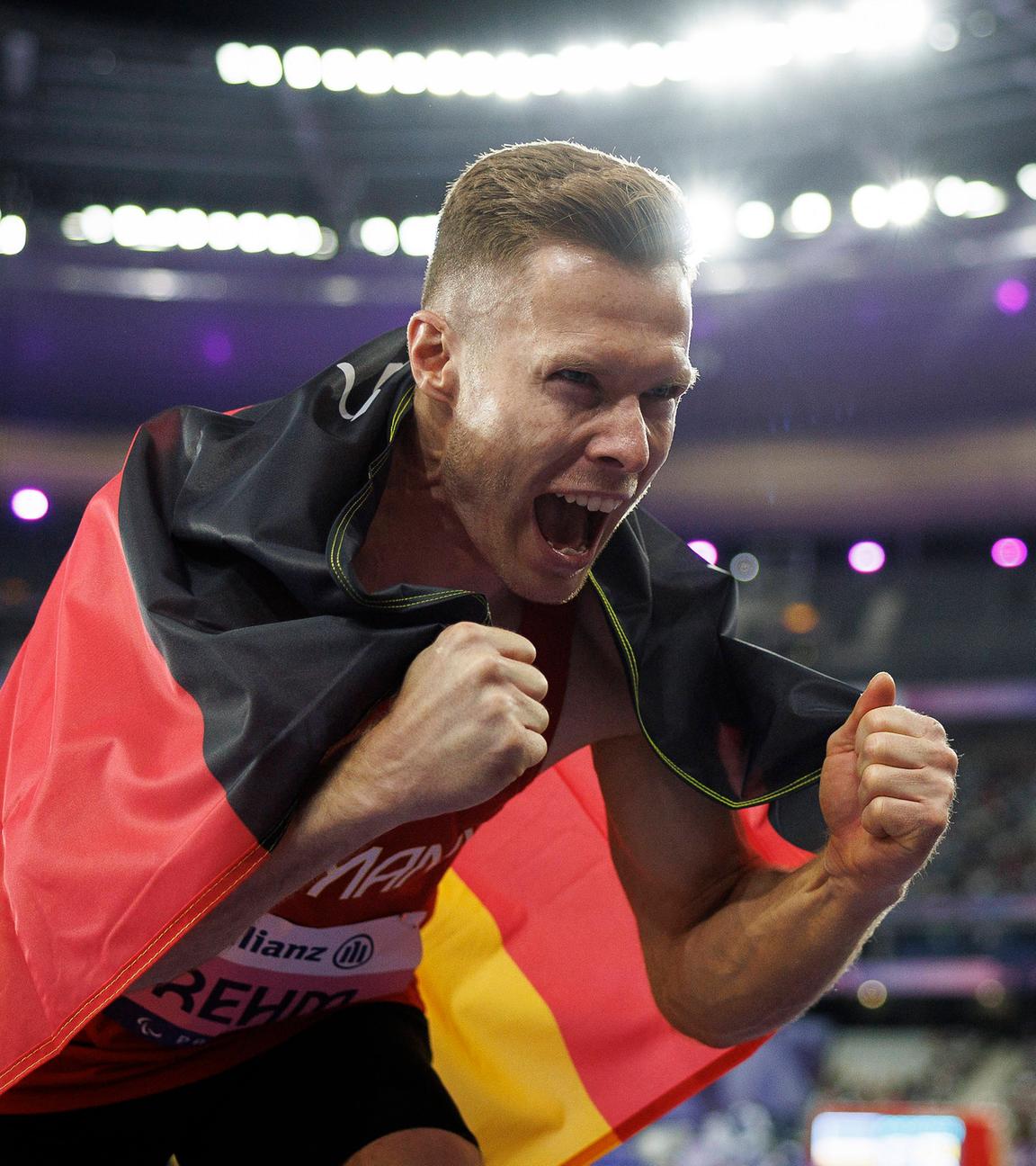 Markus Rehm gewinnt Gold im Weitsprung.