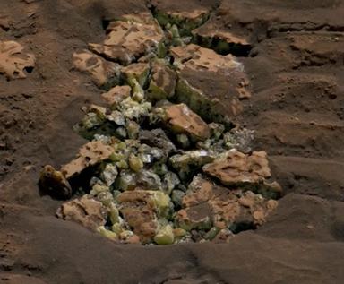 Gestein aus Schwefel auf dem Mars