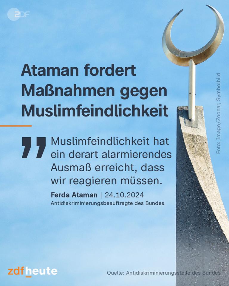 Ataman fordert Maßnahmen gegen Muslimfeindlichkeit