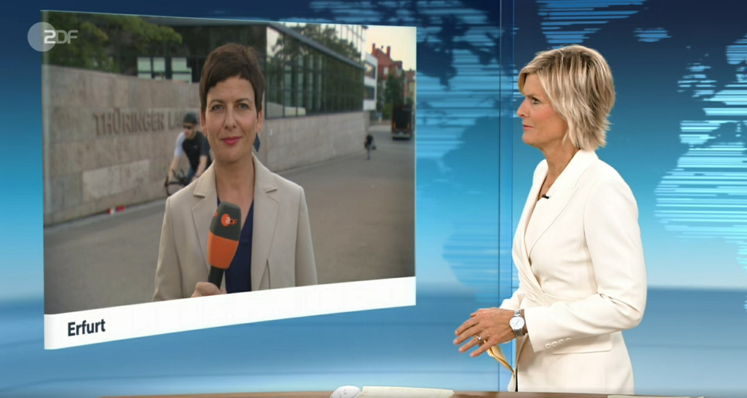 ZDF-Korrespondentin Melanie Haack in Erfurt