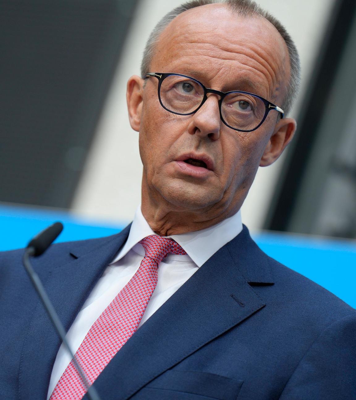 Friedrich Merz, PK in der in der Bayerischen Vertretung in Berlin