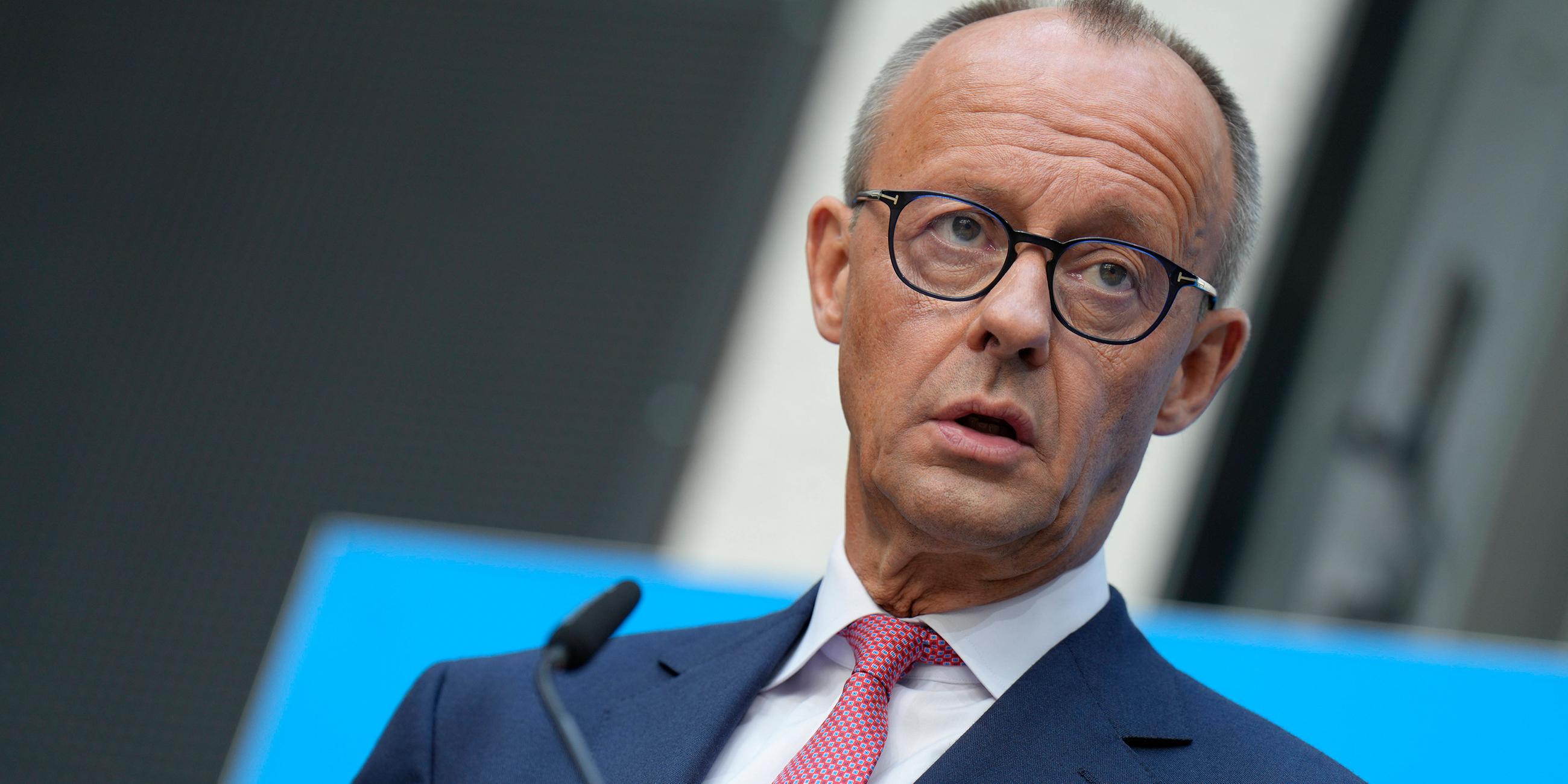 Friedrich Merz, PK in der in der Bayerischen Vertretung in Berlin